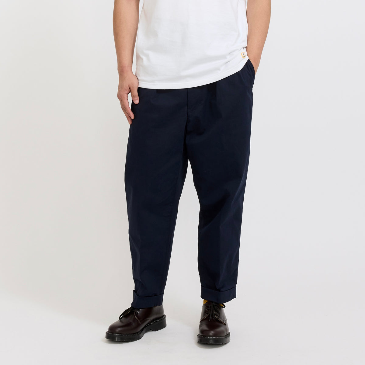 2 Pleats Twill Pant Navy
