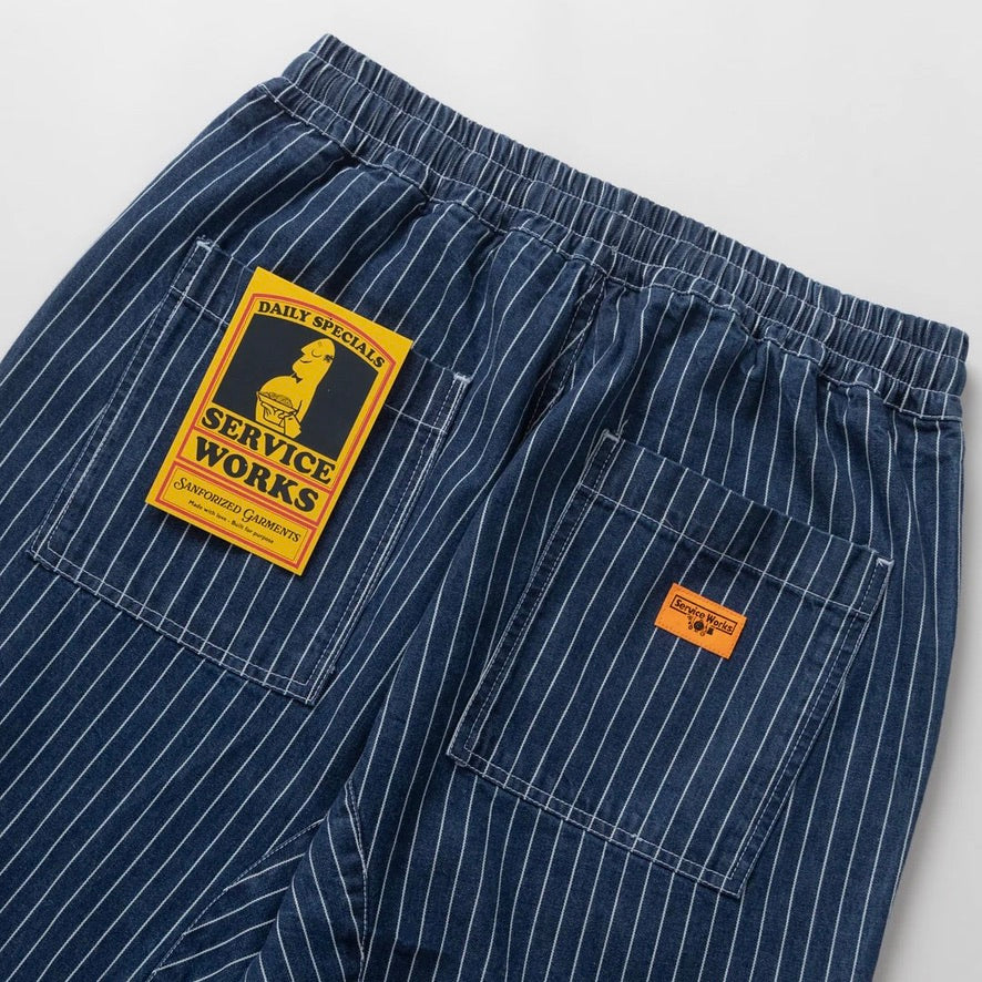 Service Works | Pinstripe Chef Denim Pants Indigo | Maplestore