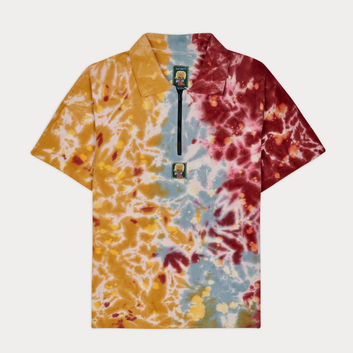 Brain Dead | Dyed Short Sleeve Boxed Pique Polo Terracotta | Maplestore