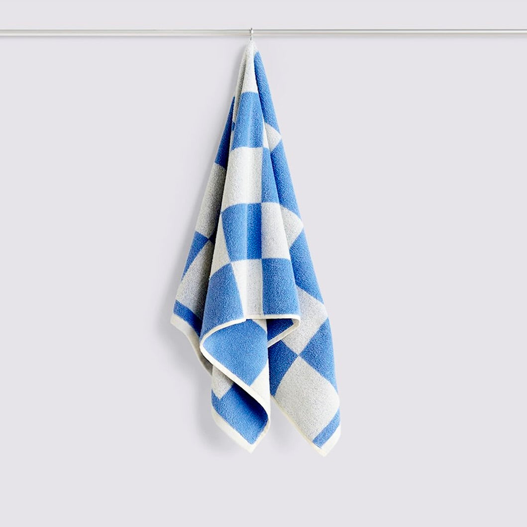 Check Hand Towel Sky Blue