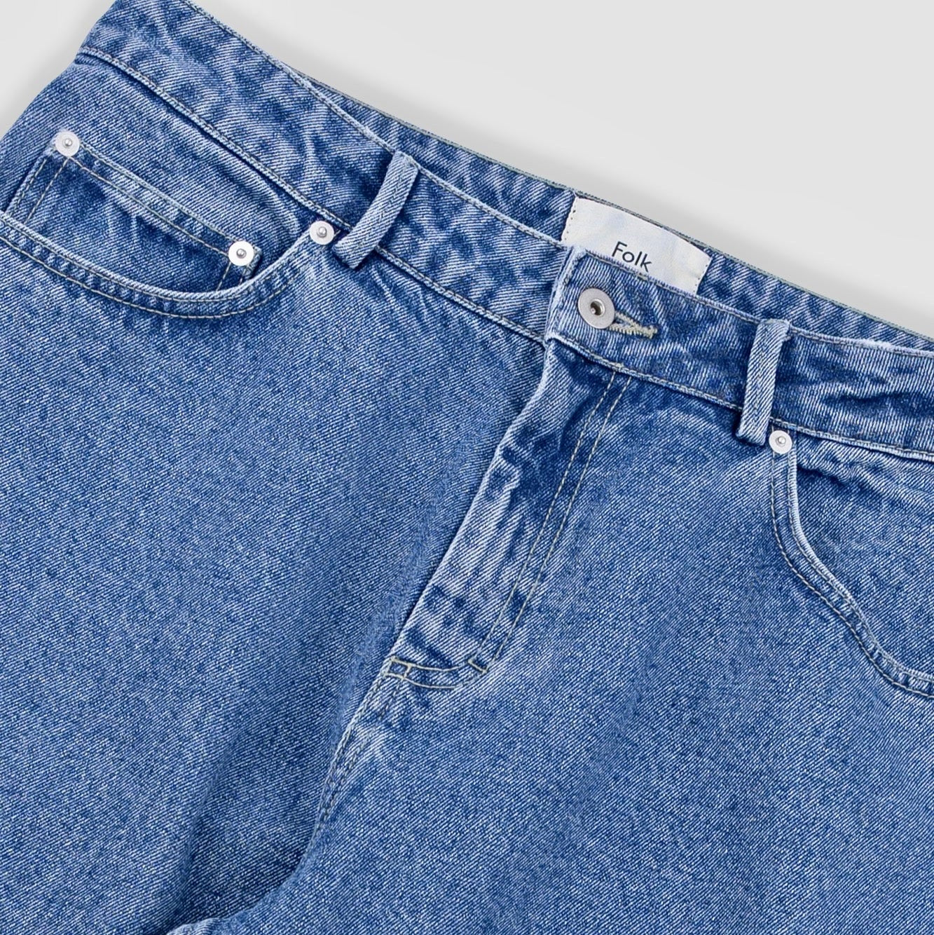 Folk | Barrel Leg Jean Light Wash Denim | Maplestore