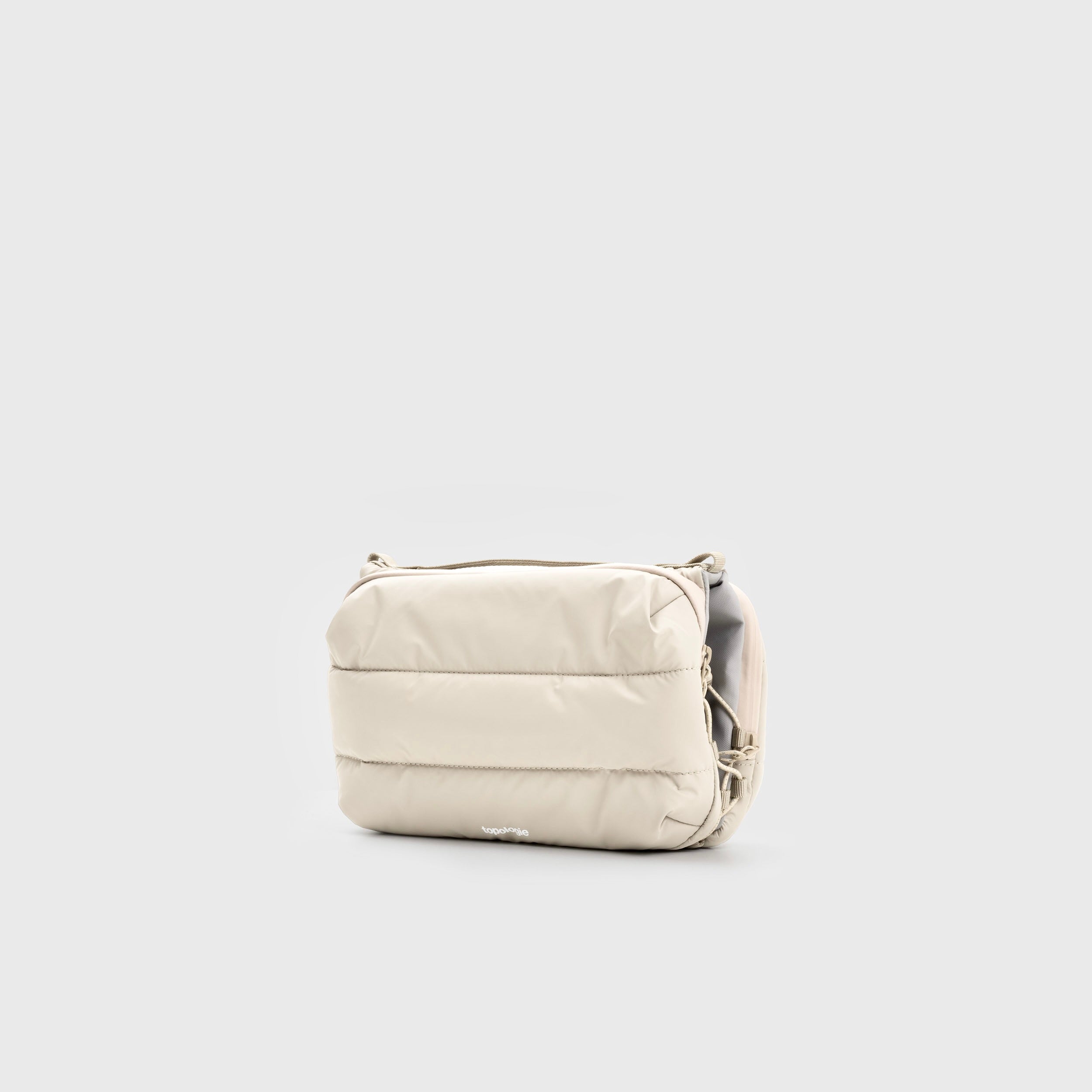 Bottle Sacoche Large Taupe Puffer