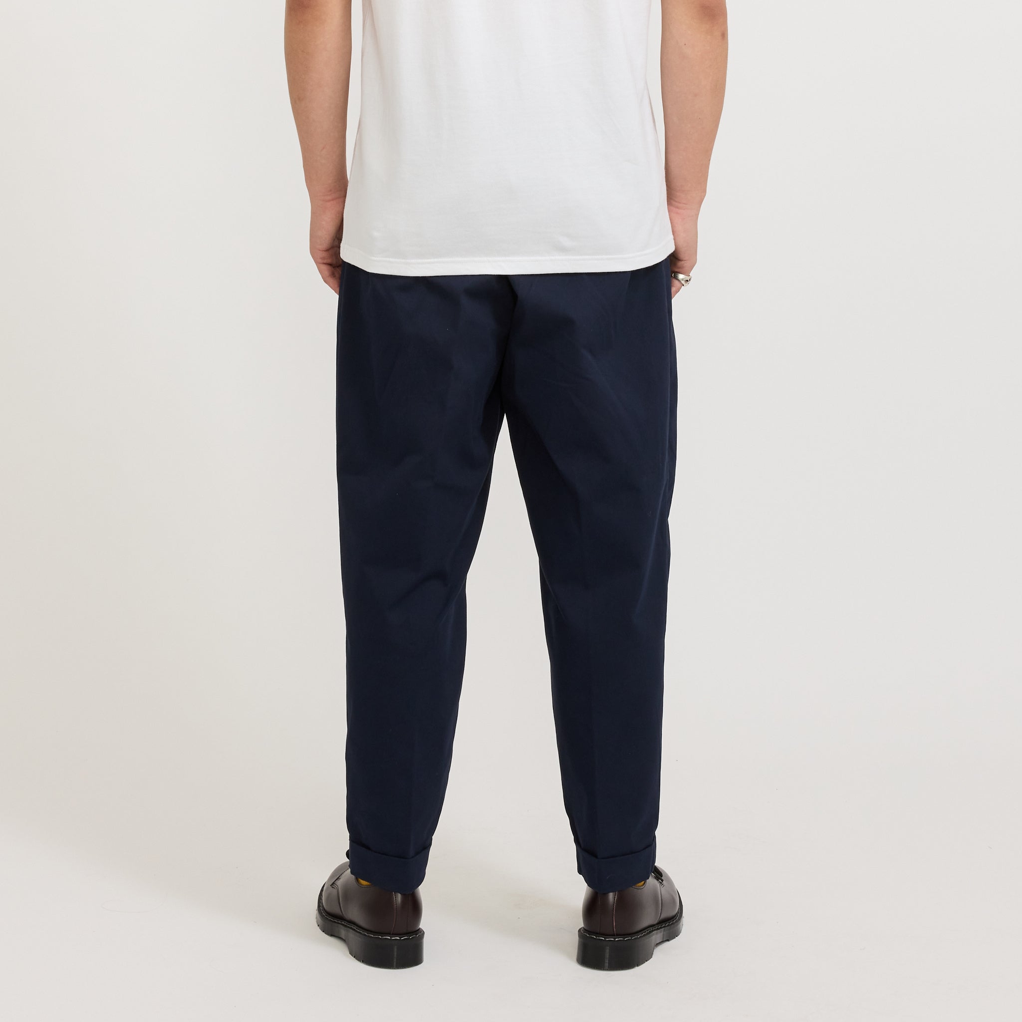 Mens 2 Pleats Twill Pant Navy | Beams Plus | Maplestore