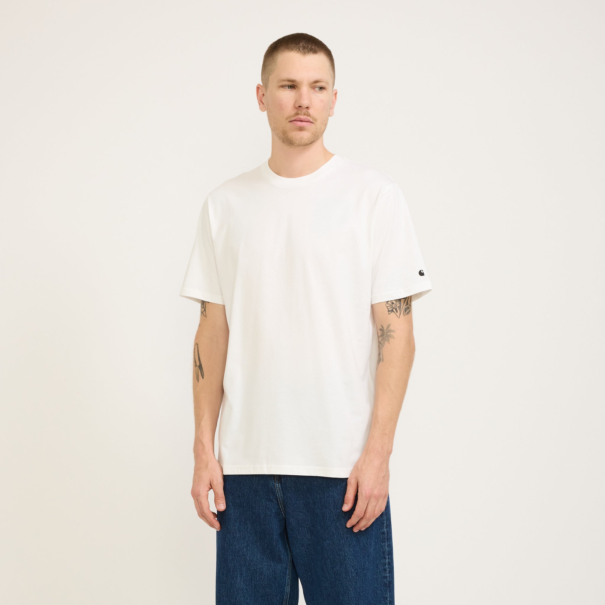Carhartt WIP | S/S Base T-Shirt White/Black | Maplestore