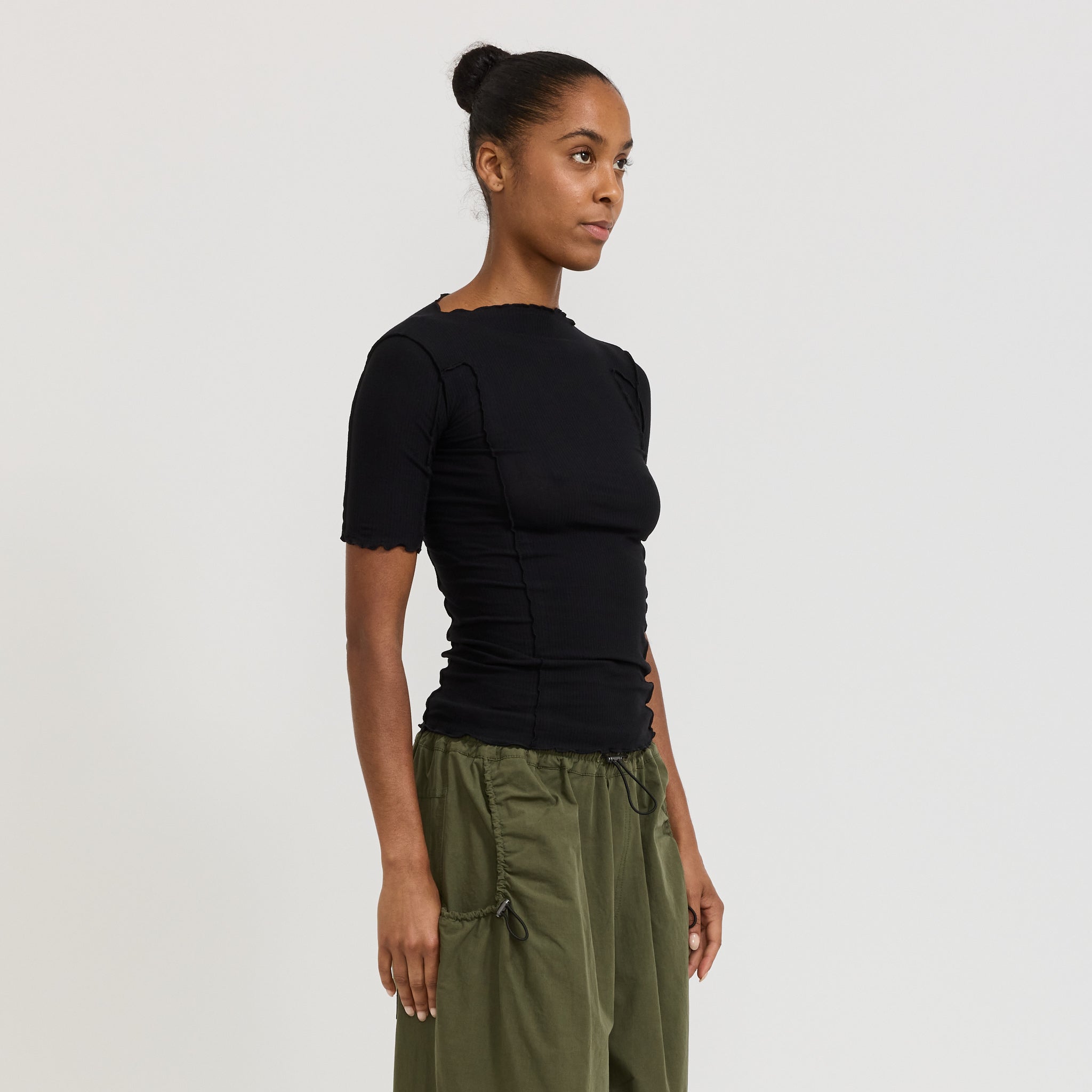 Baserange | Omato 3/4 Rib Top Black | Maplestore