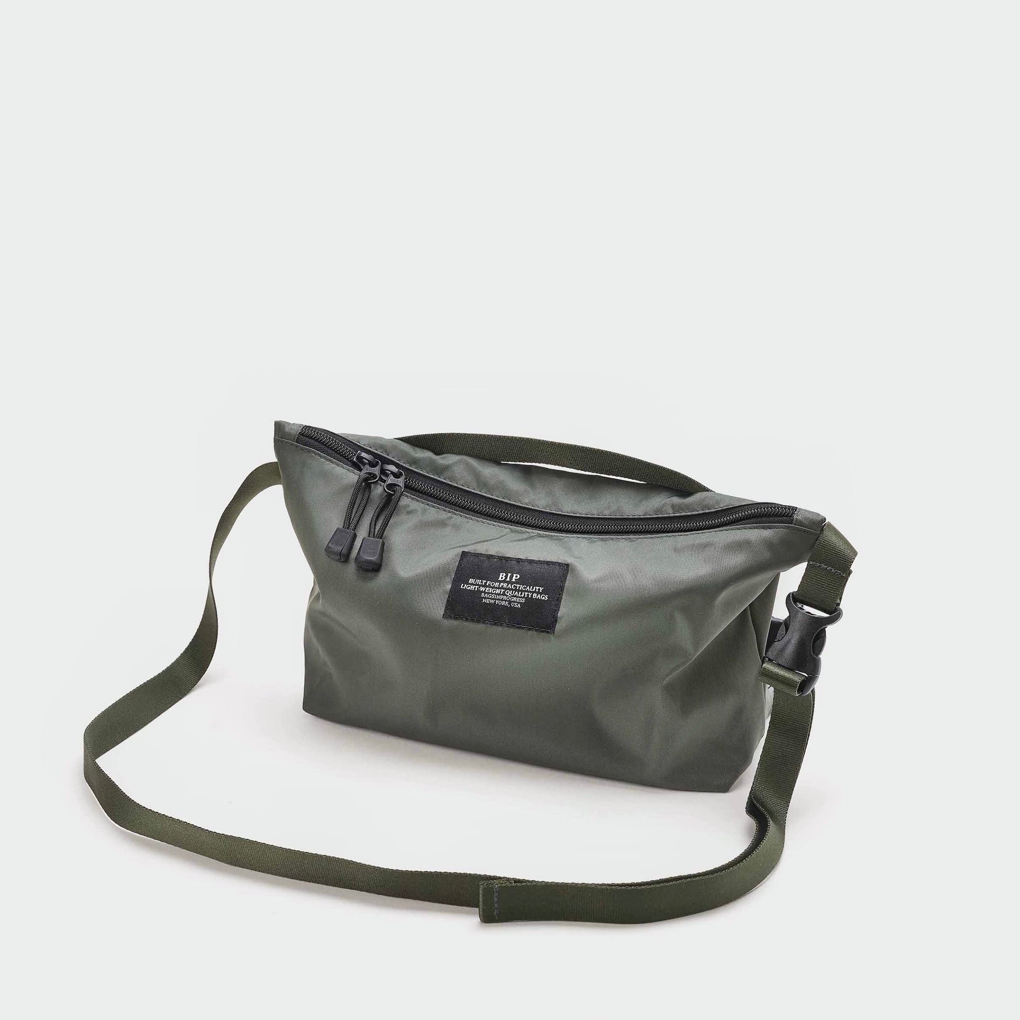 Fannypack Crossbody Khaki Green/Black Pocket