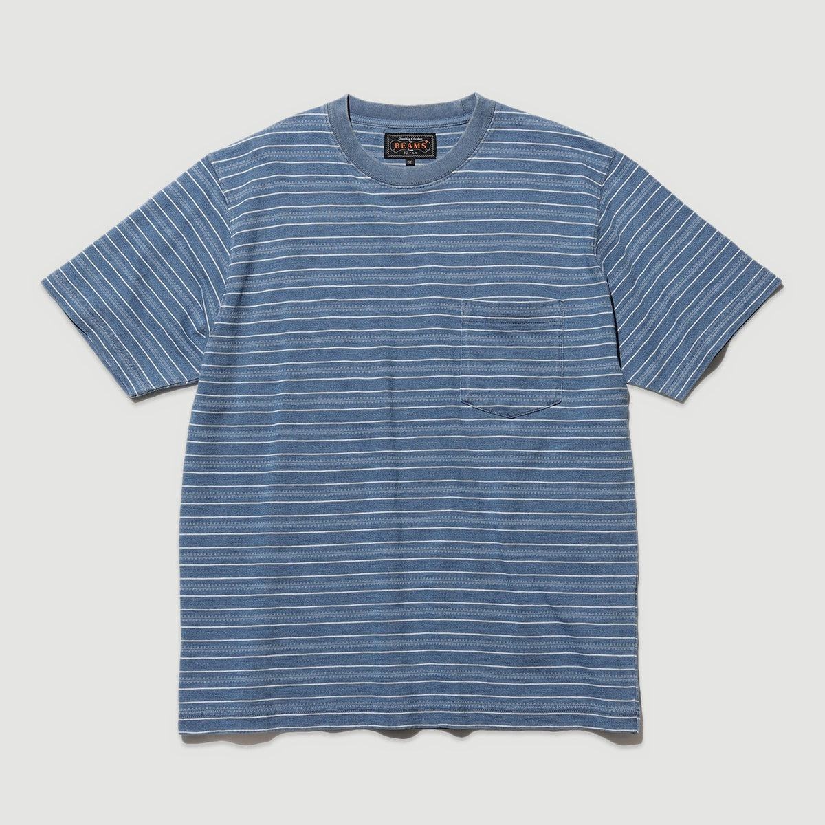 Pocket Tee Indigo Stripe Sax