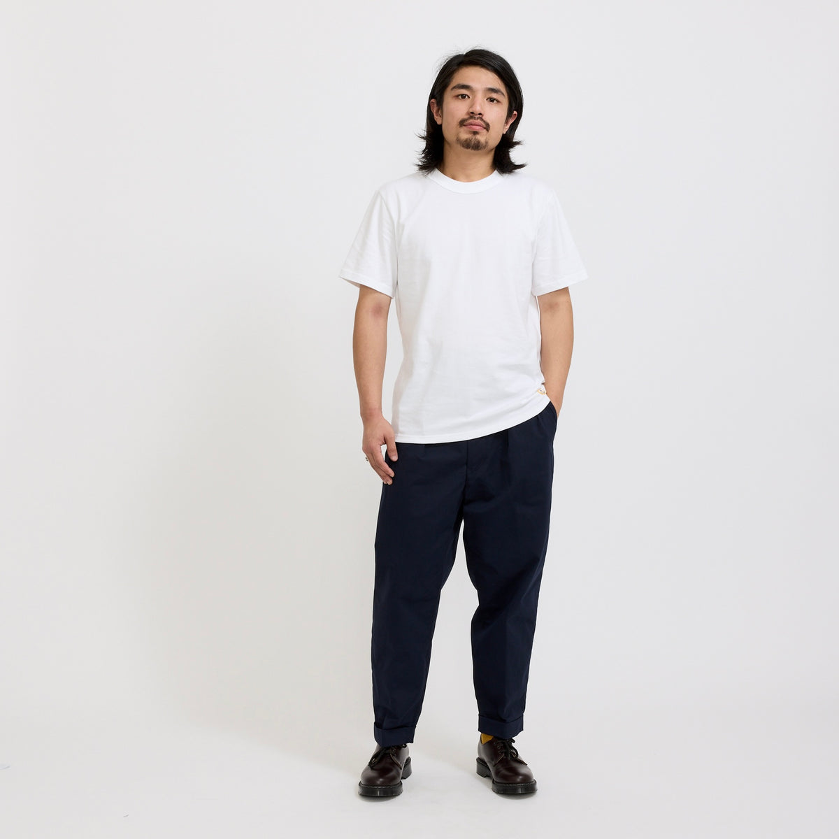 2 Pleats Twill Pant Navy