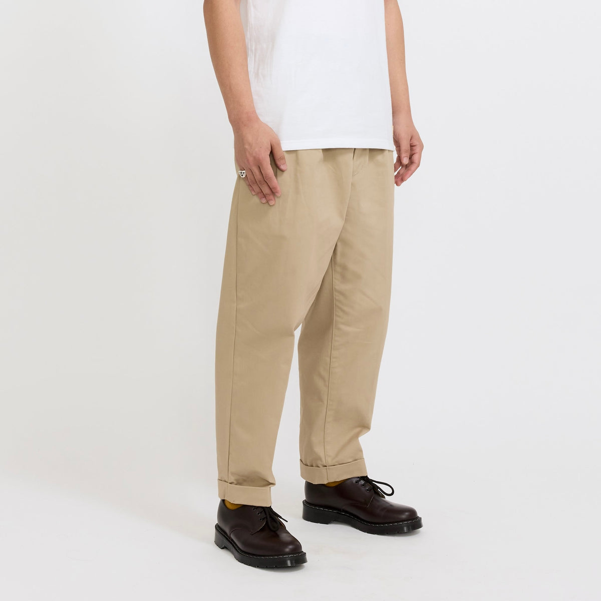 2 Pleats Twill Pant Khaki