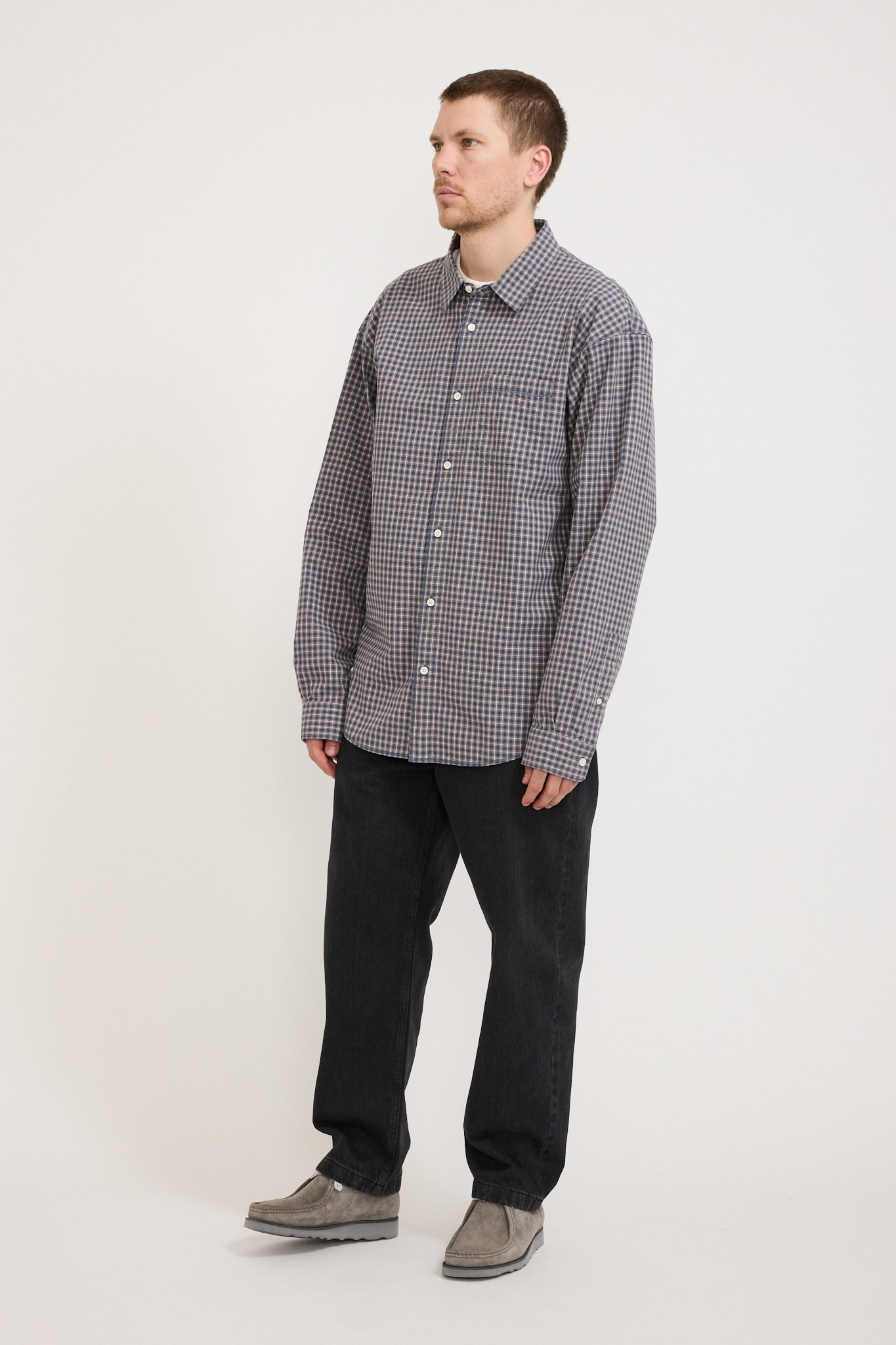 Adsum | Seam Shirt Blue Check | Maplestore