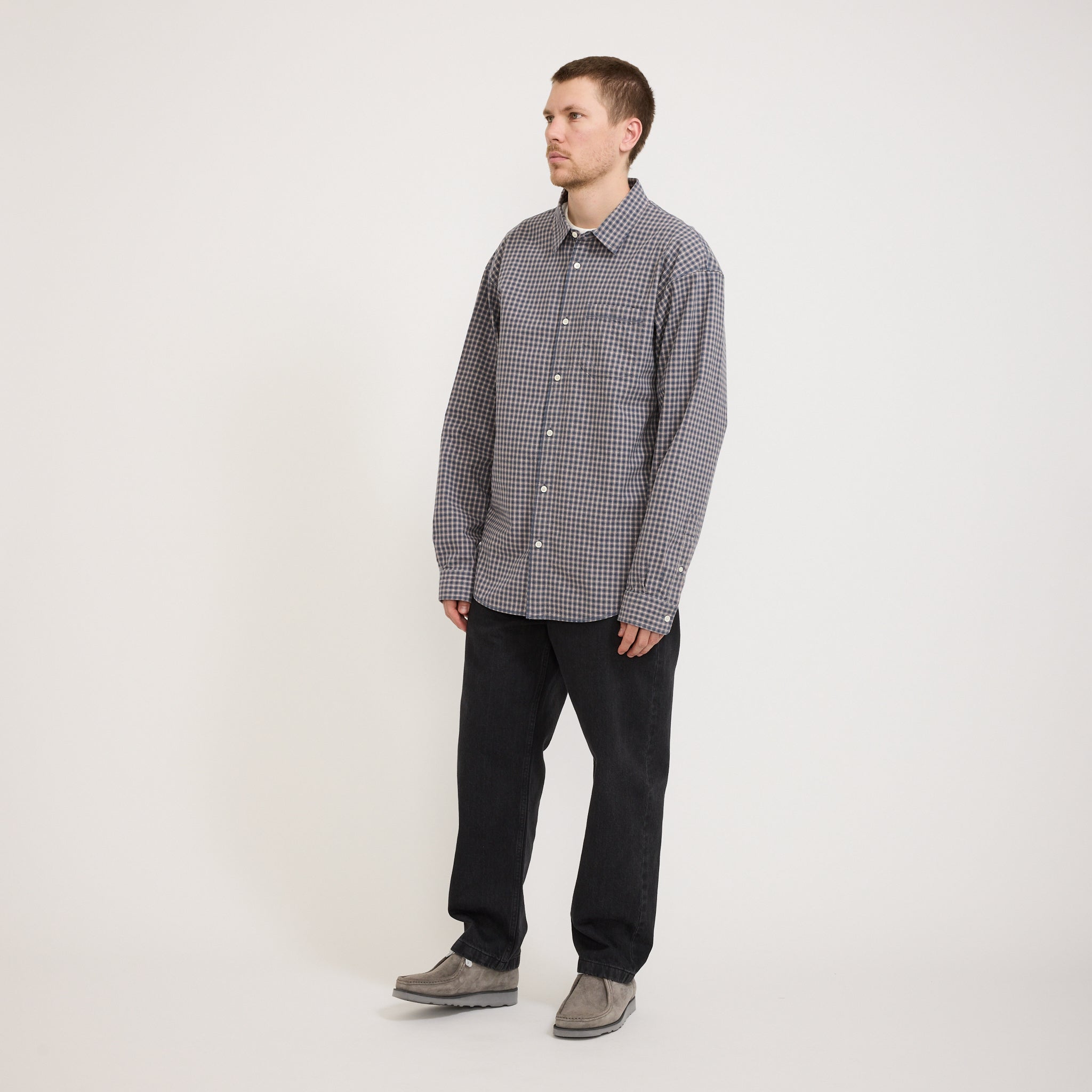 Adsum | Seam Shirt Blue Check | Maplestore