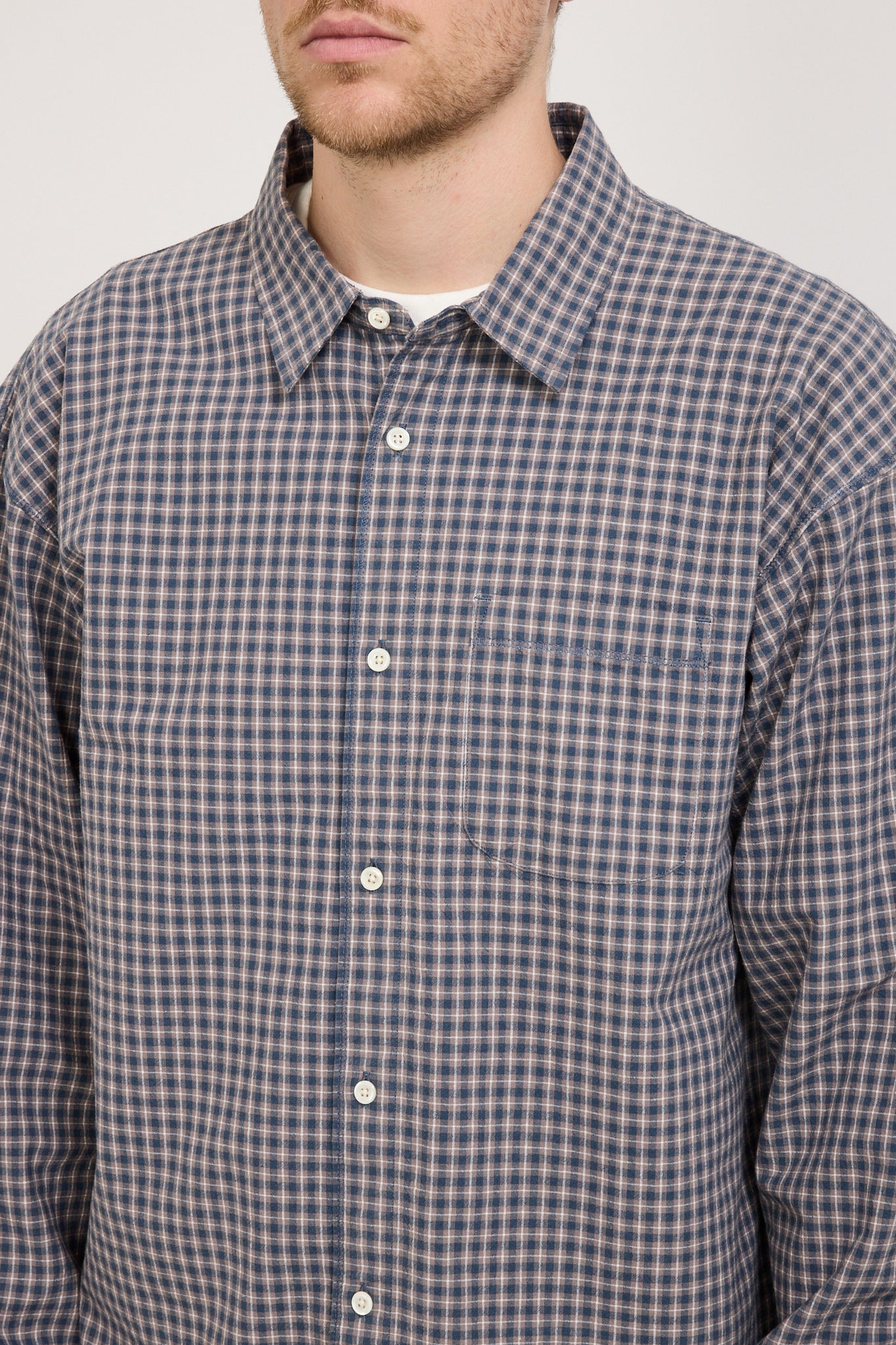 Adsum | Seam Shirt Blue Check | Maplestore