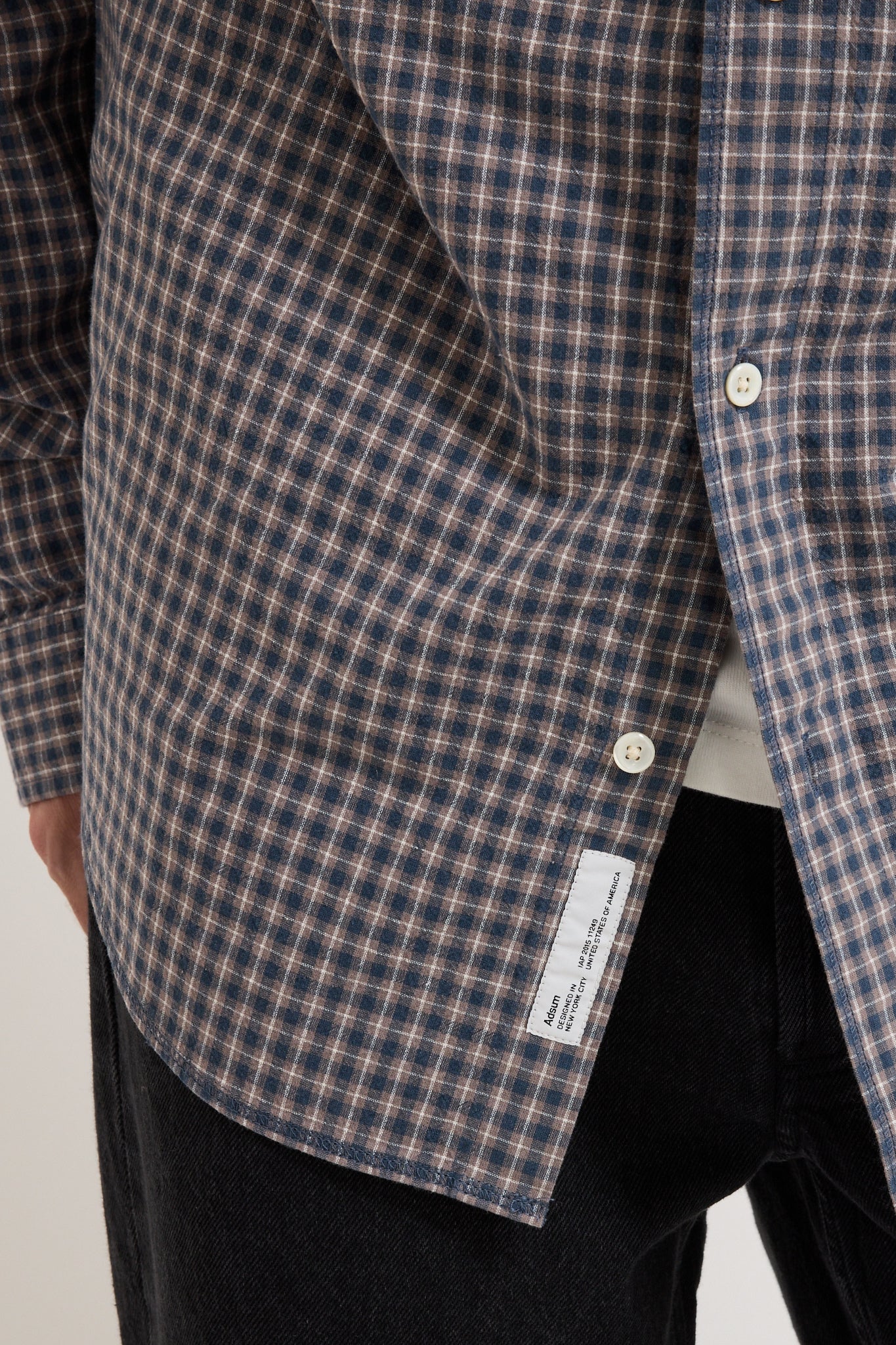 Adsum | Seam Shirt Blue Check | Maplestore