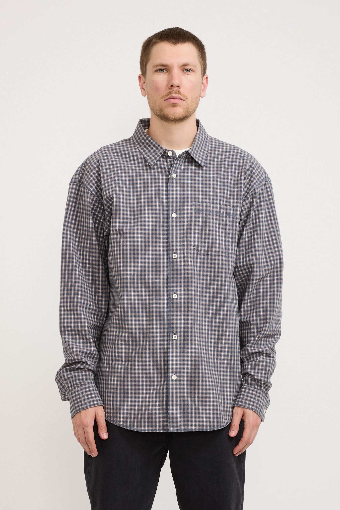 Adsum | Seam Shirt Blue Check | Maplestore