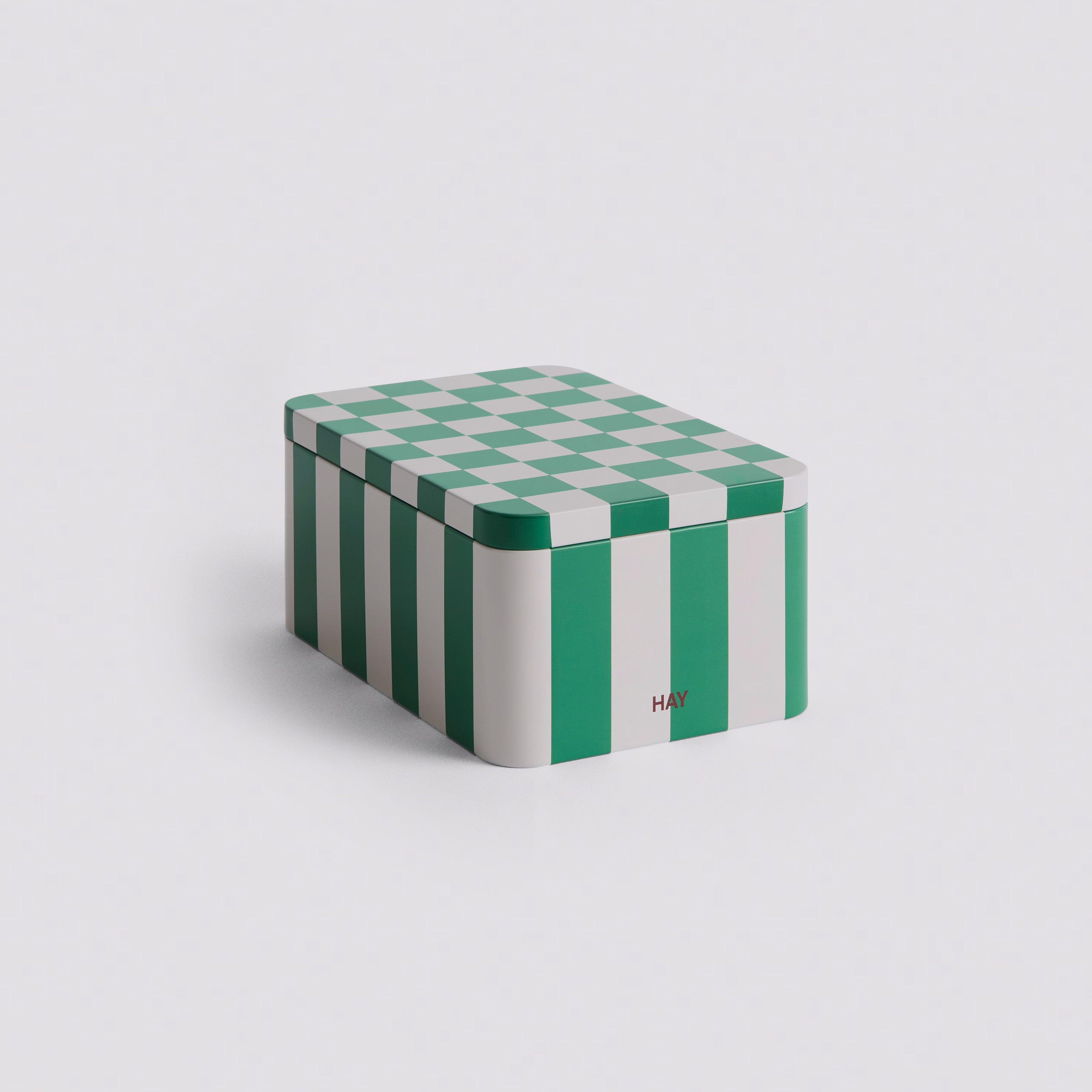 Tin Container Small Green/Off White