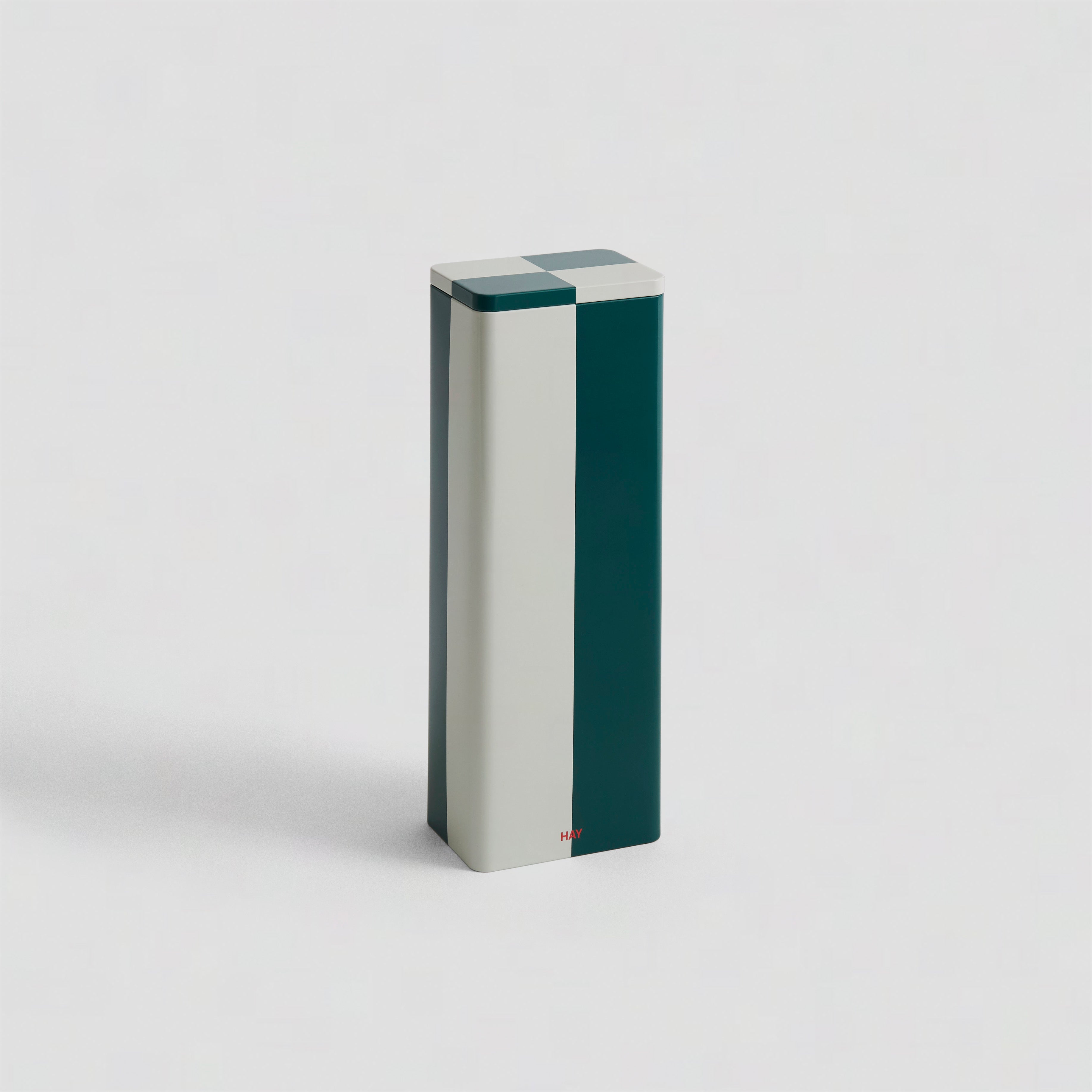 Tin Container Slim Green/Off White