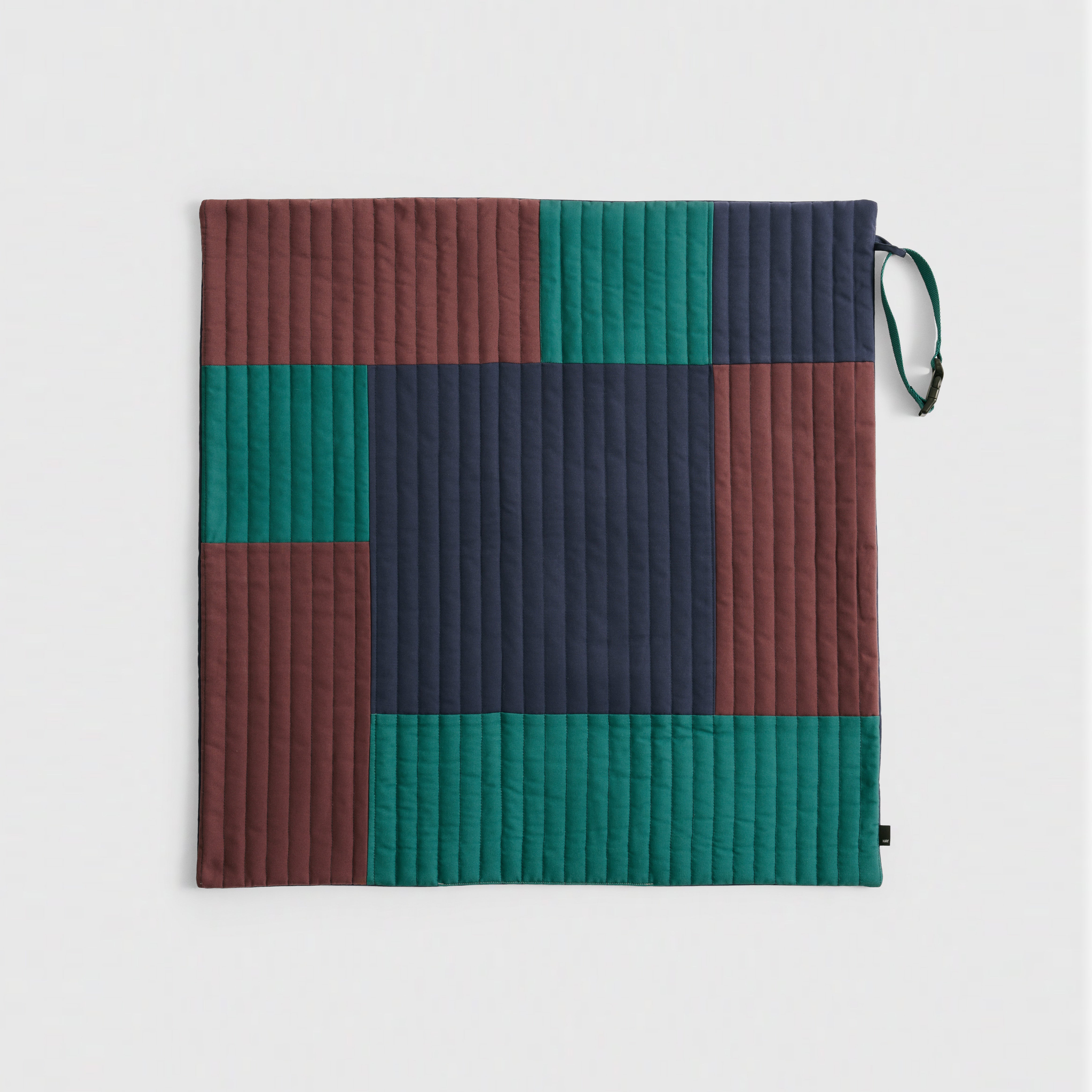 Dogs Travel Blanket Burgundy/Green/Blue