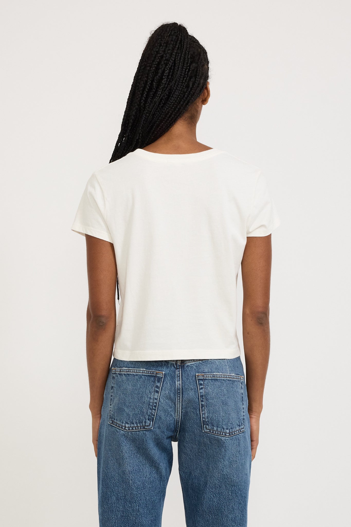 Adine Shrunken Tee Ash White