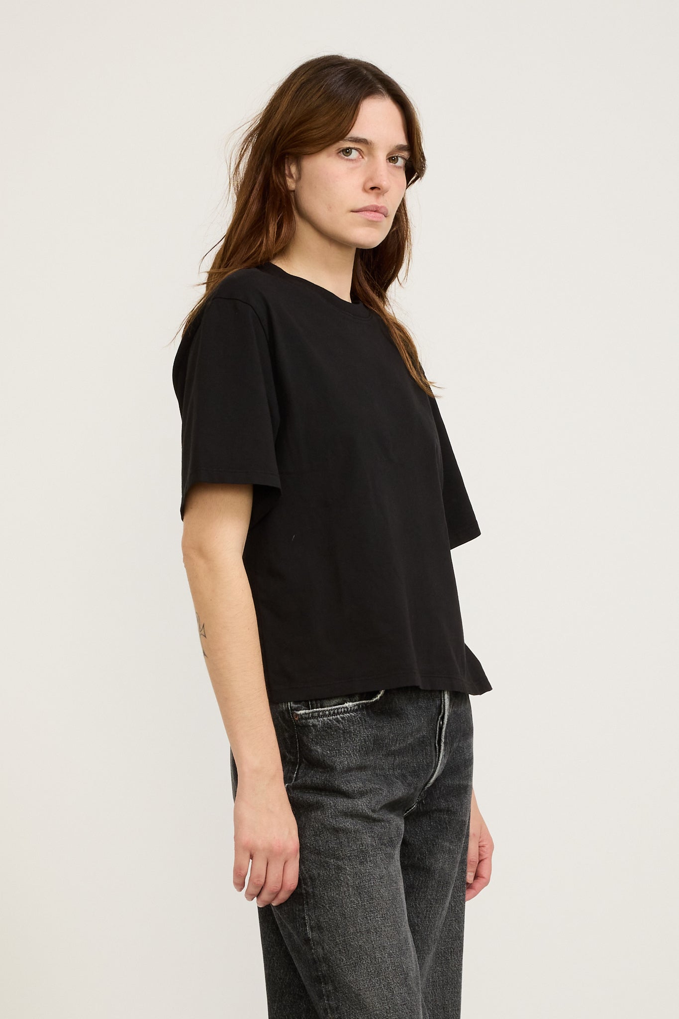 Agolde | Sulma Drop Shoulder Tee Black | Maplestore