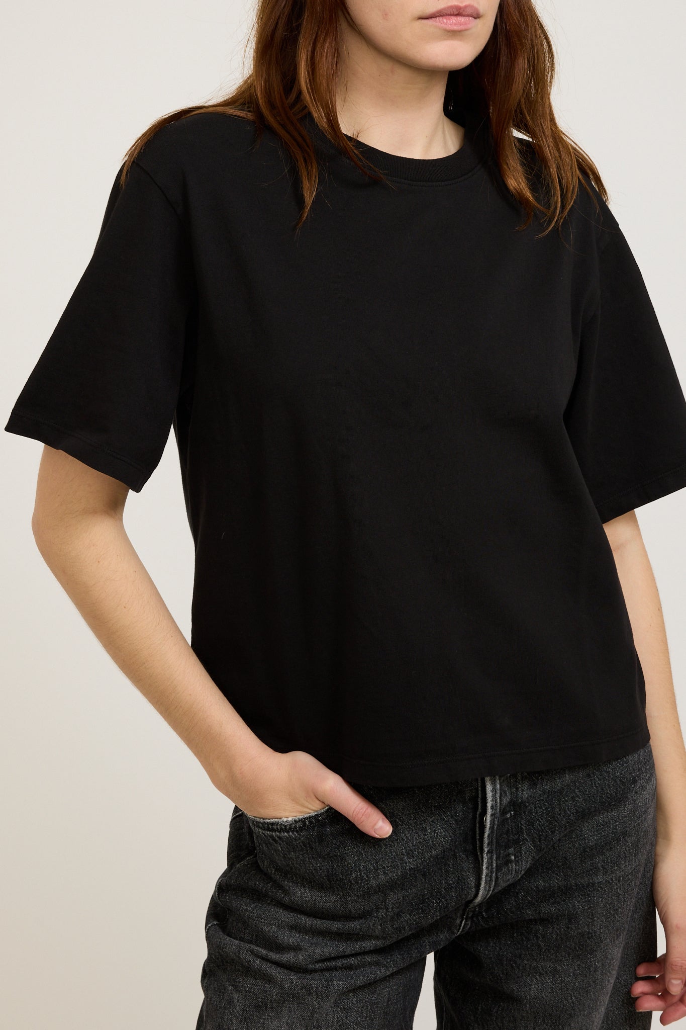 Agolde | Sulma Drop Shoulder Tee Black | Maplestore