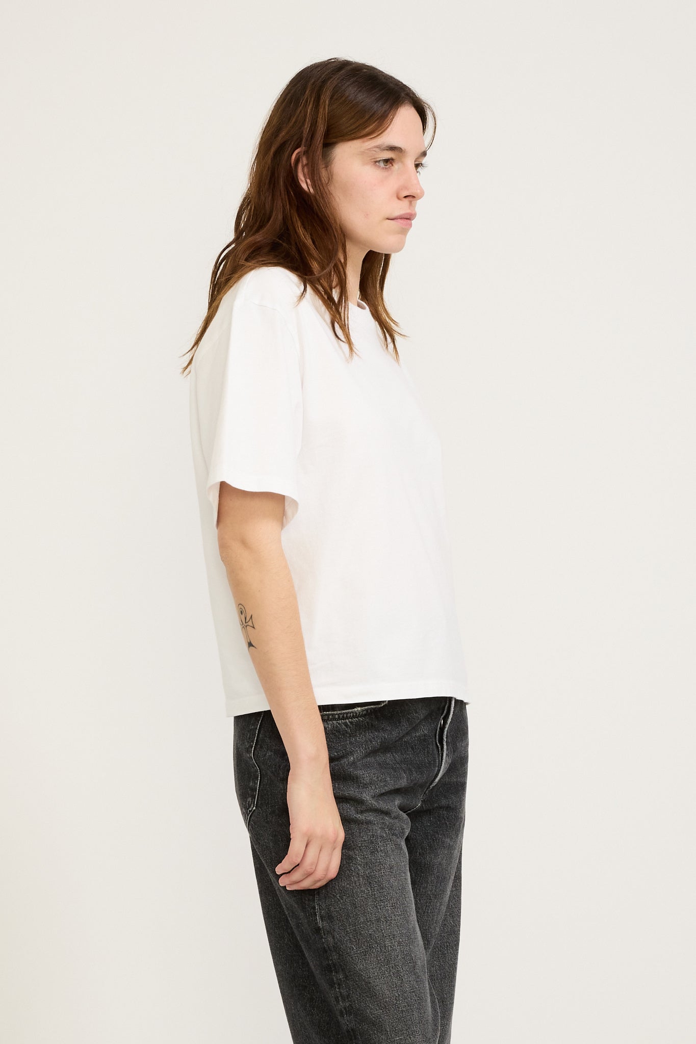 Agolde | Sulma Drop Shoulder Tee White | Maplestore