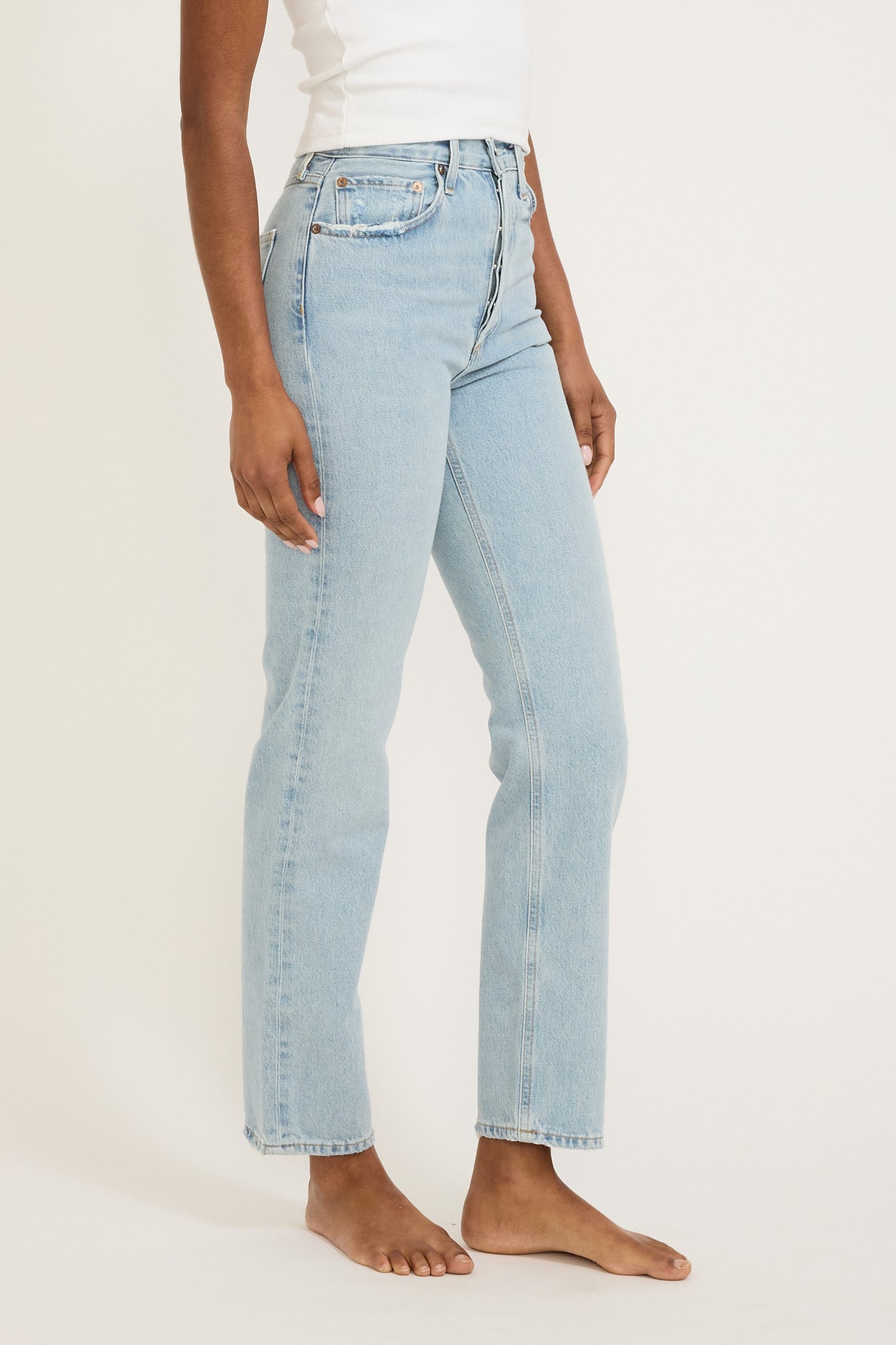 90's Pinch Waist High Rise Straight Focus