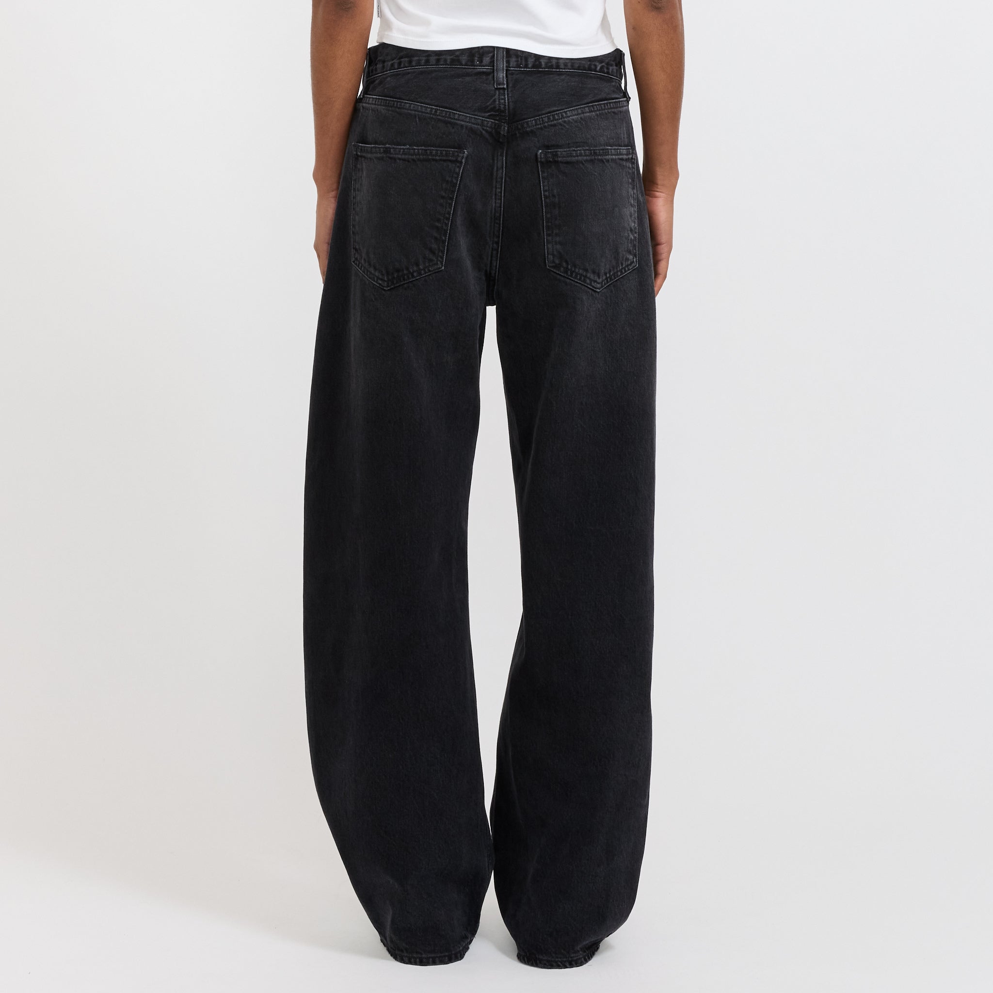 Agolde | Low Curve Black Tar | Maplestore