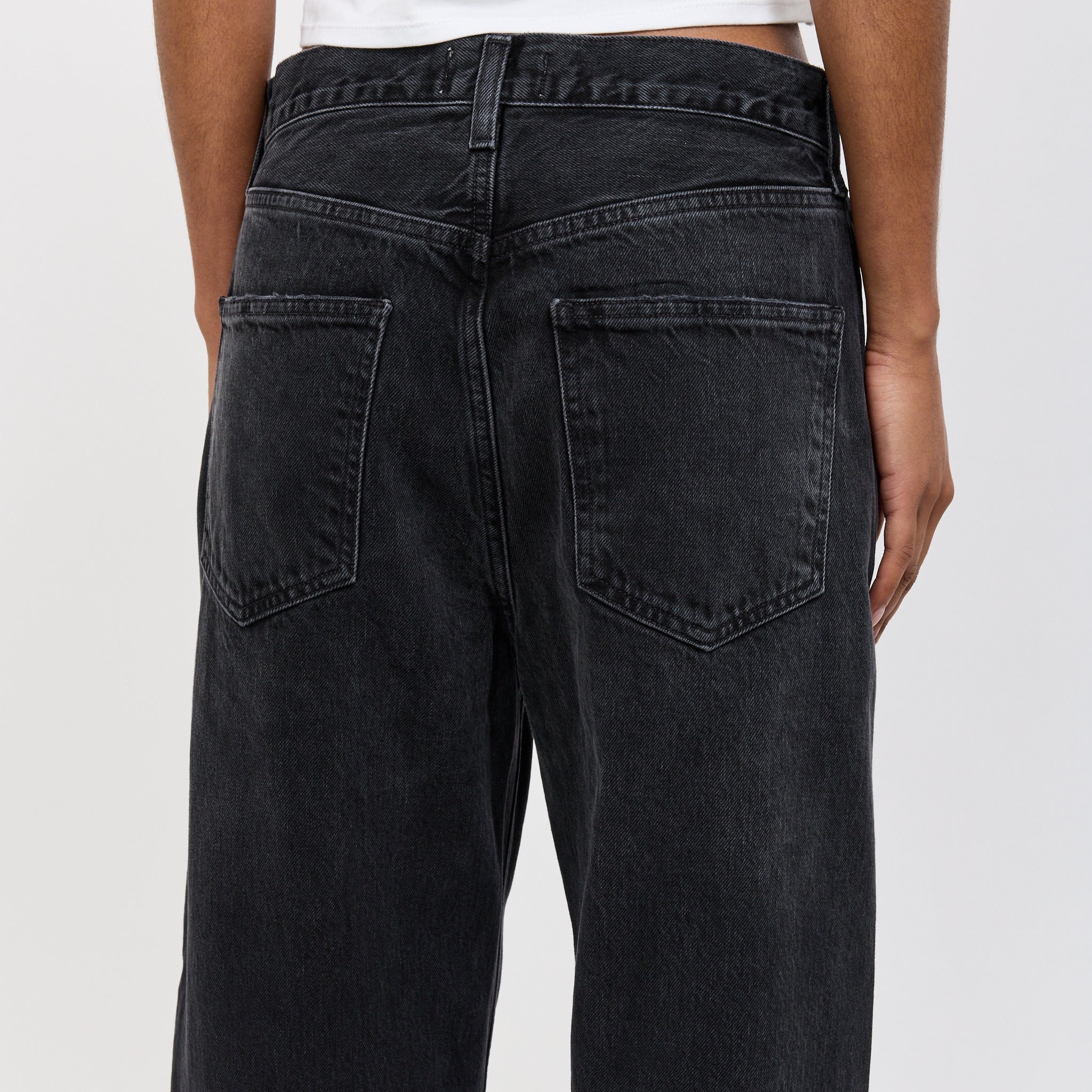 Agolde | Low Curve Black Tar | Maplestore
