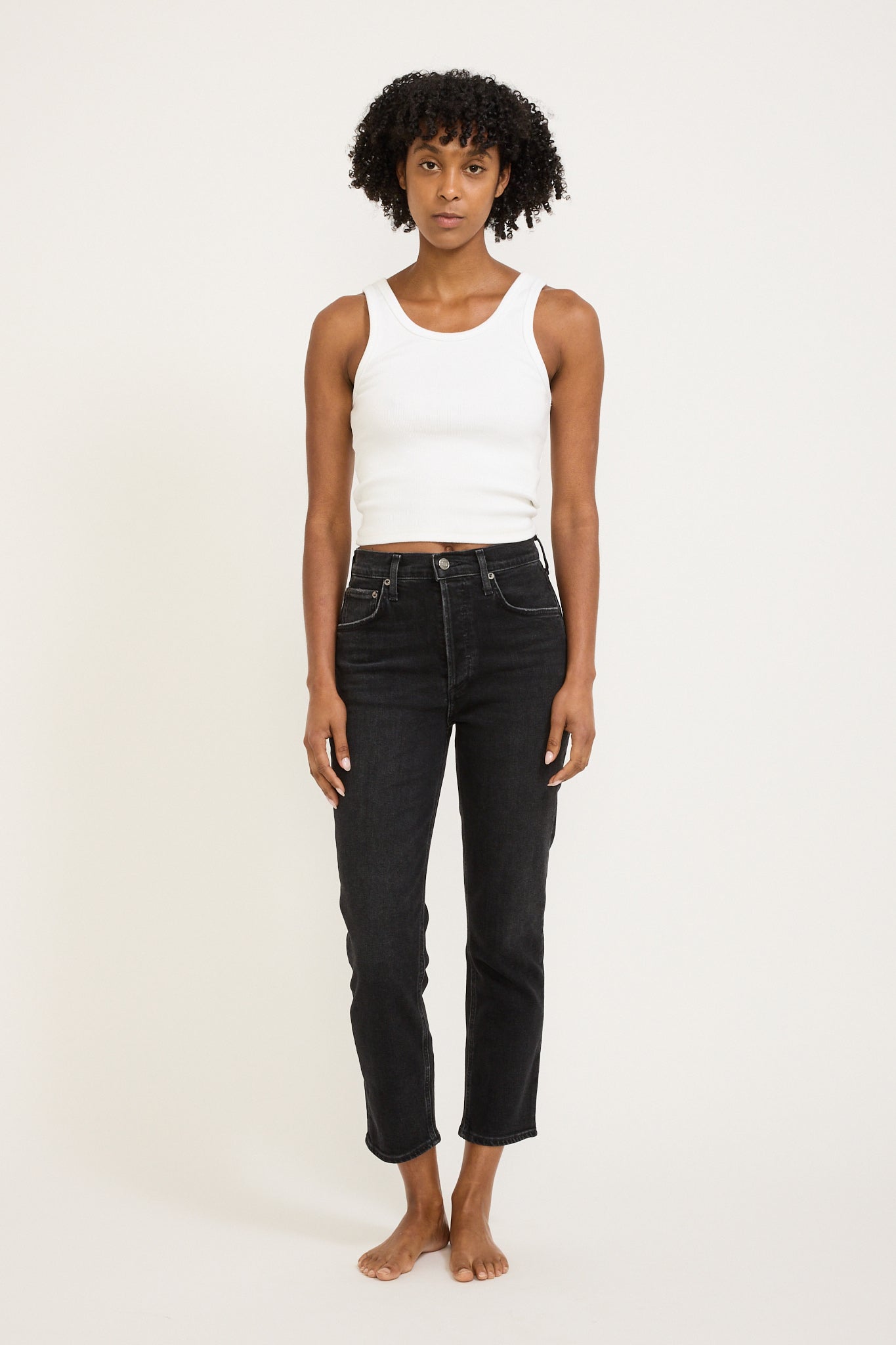 Agolde | Riley Crop High Rise Straight Panoramic | Maplestore