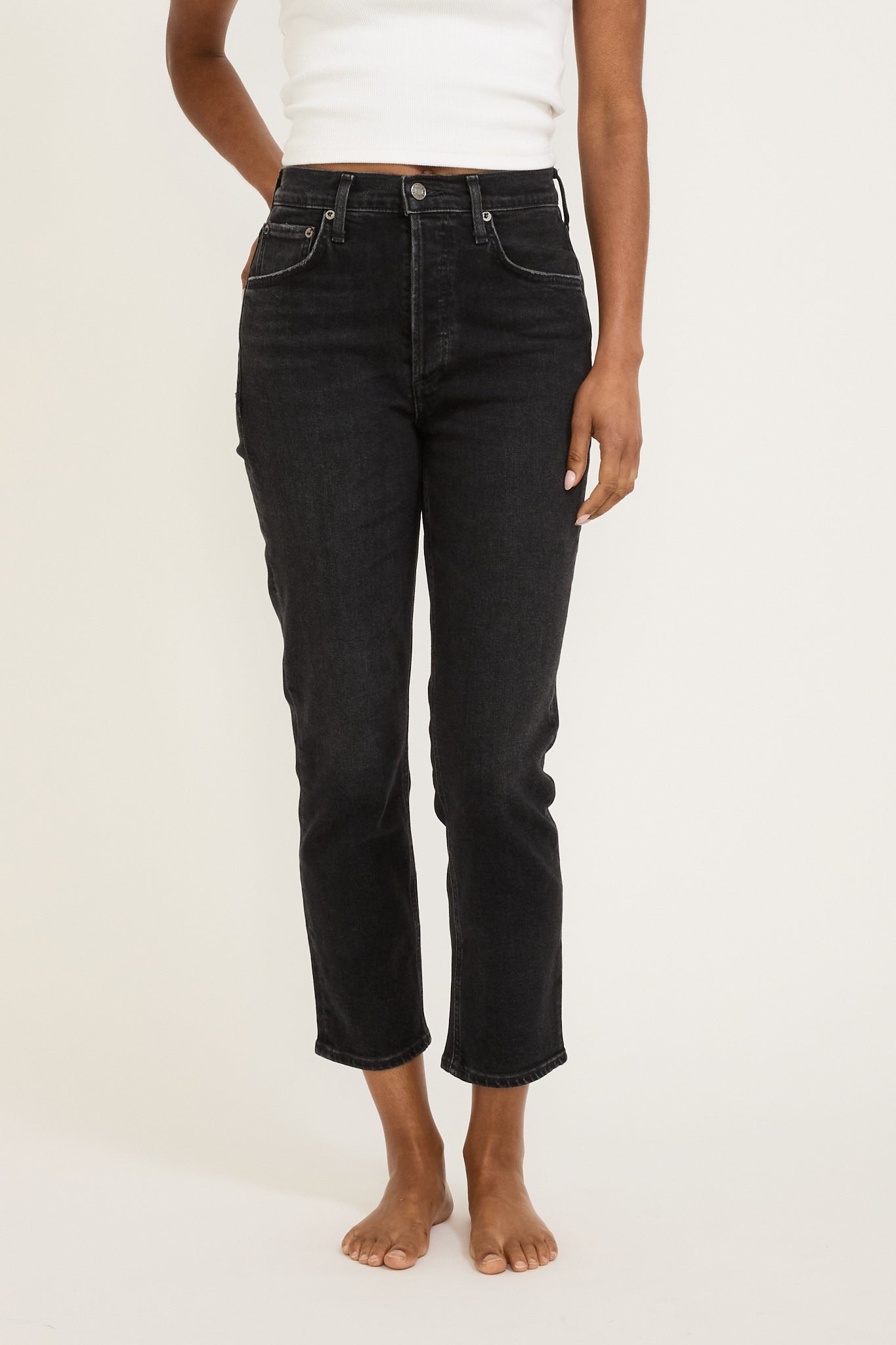 Agolde | Riley Crop High Rise Straight Panoramic | Maplestore