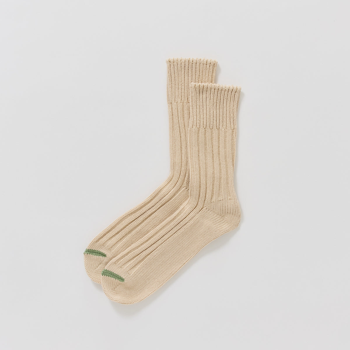 Rototo | Chunky Ribbed Crew Socks Raw | Maplestore
