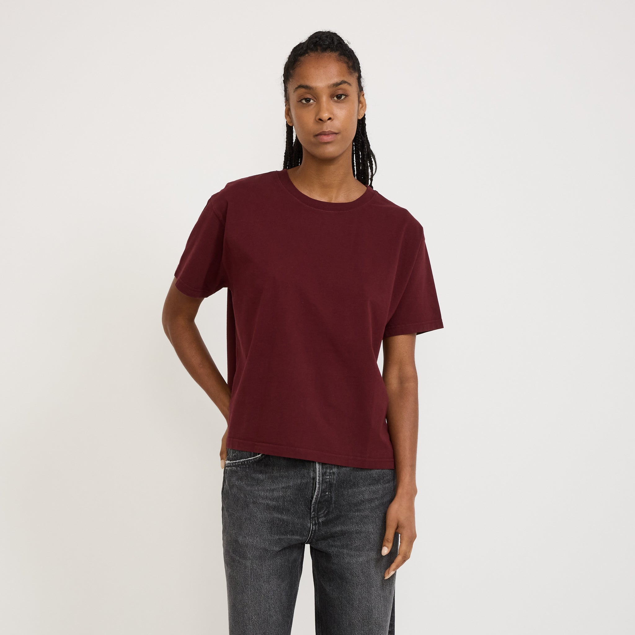 American Vintage | Fizvalley Tee Vintage Burgundy | Maplestore