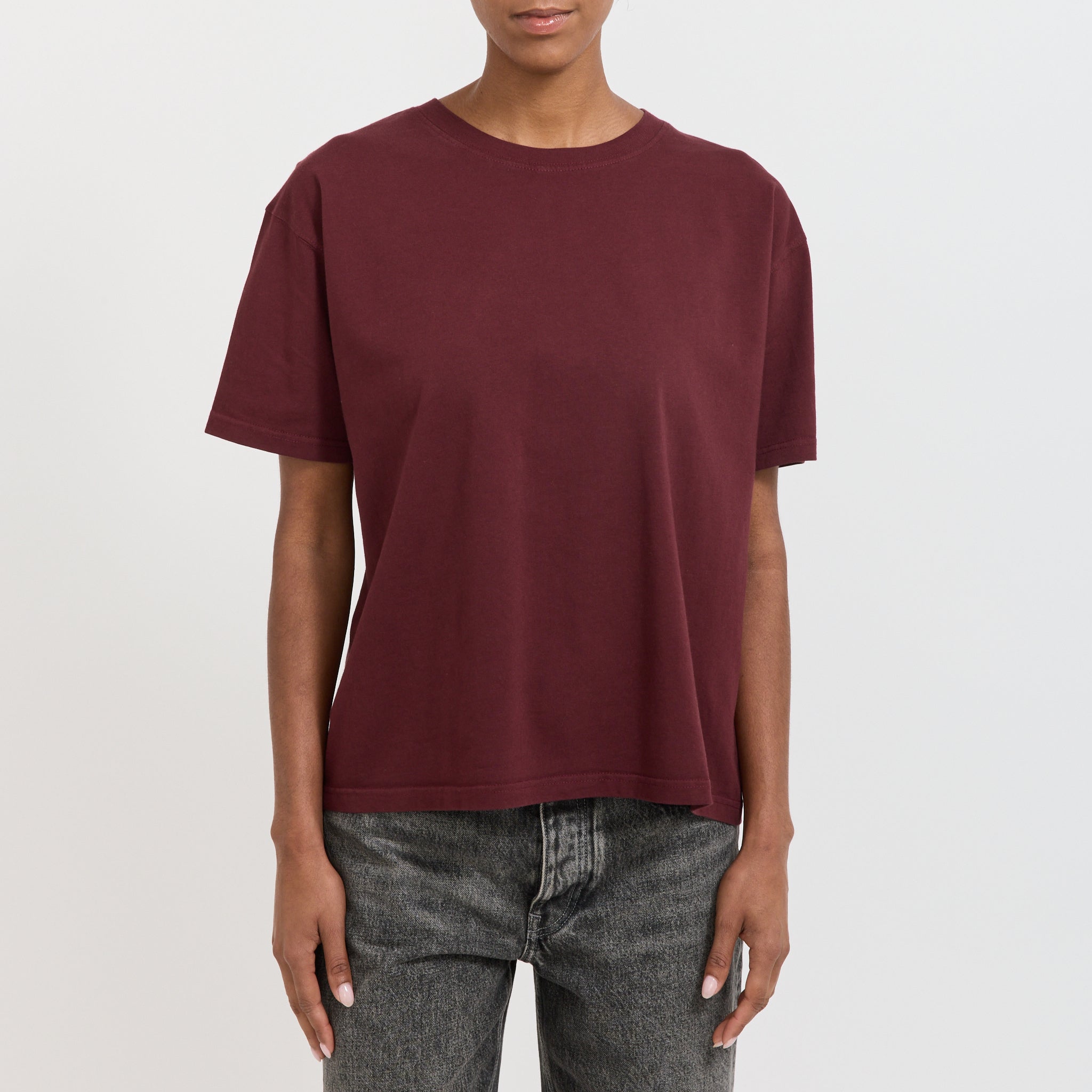 American Vintage | Fizvalley T-Shirt Vintage Burgundy | Maplestore