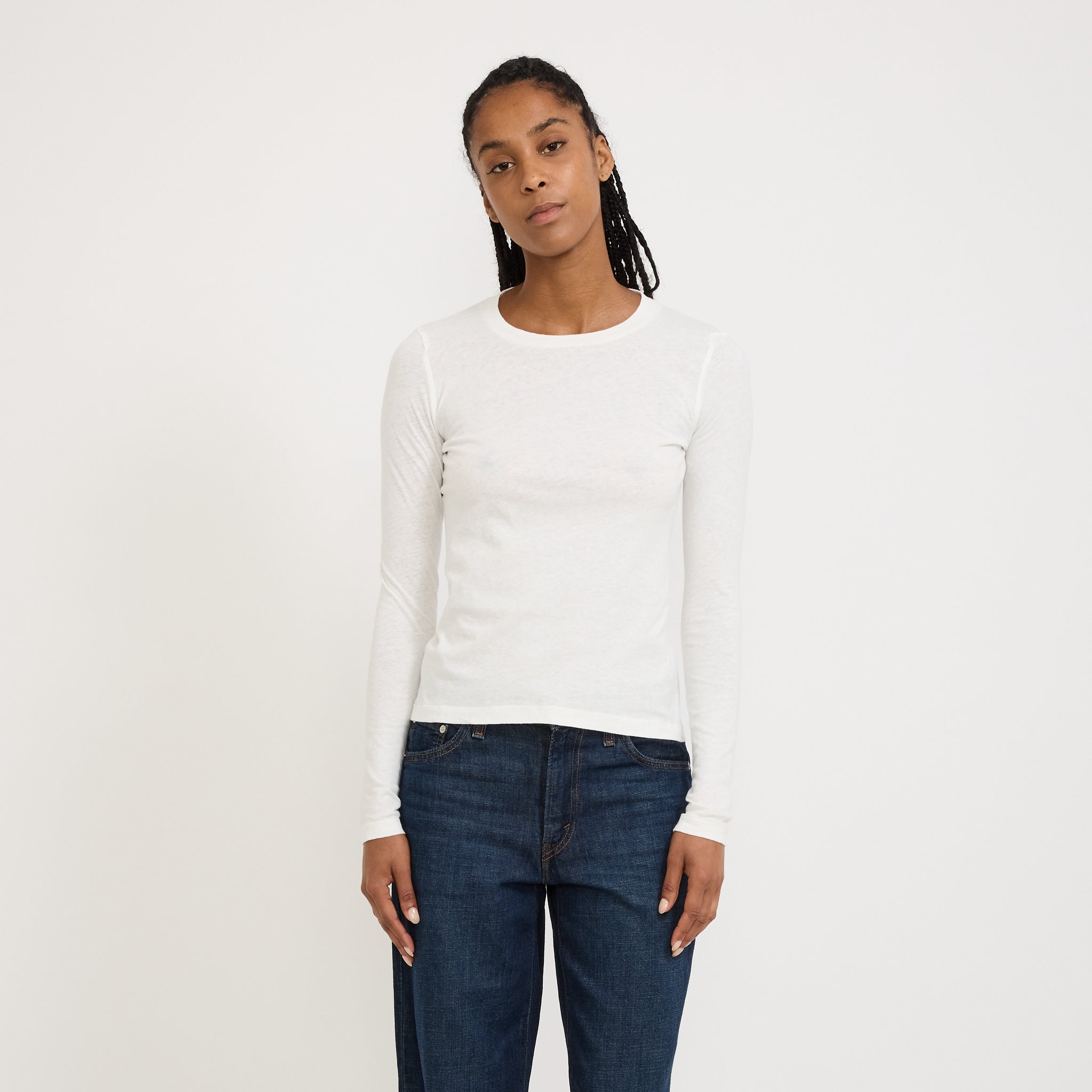American Vintage | Gamipy Long Sleeve T-Shirt White | Maplestore