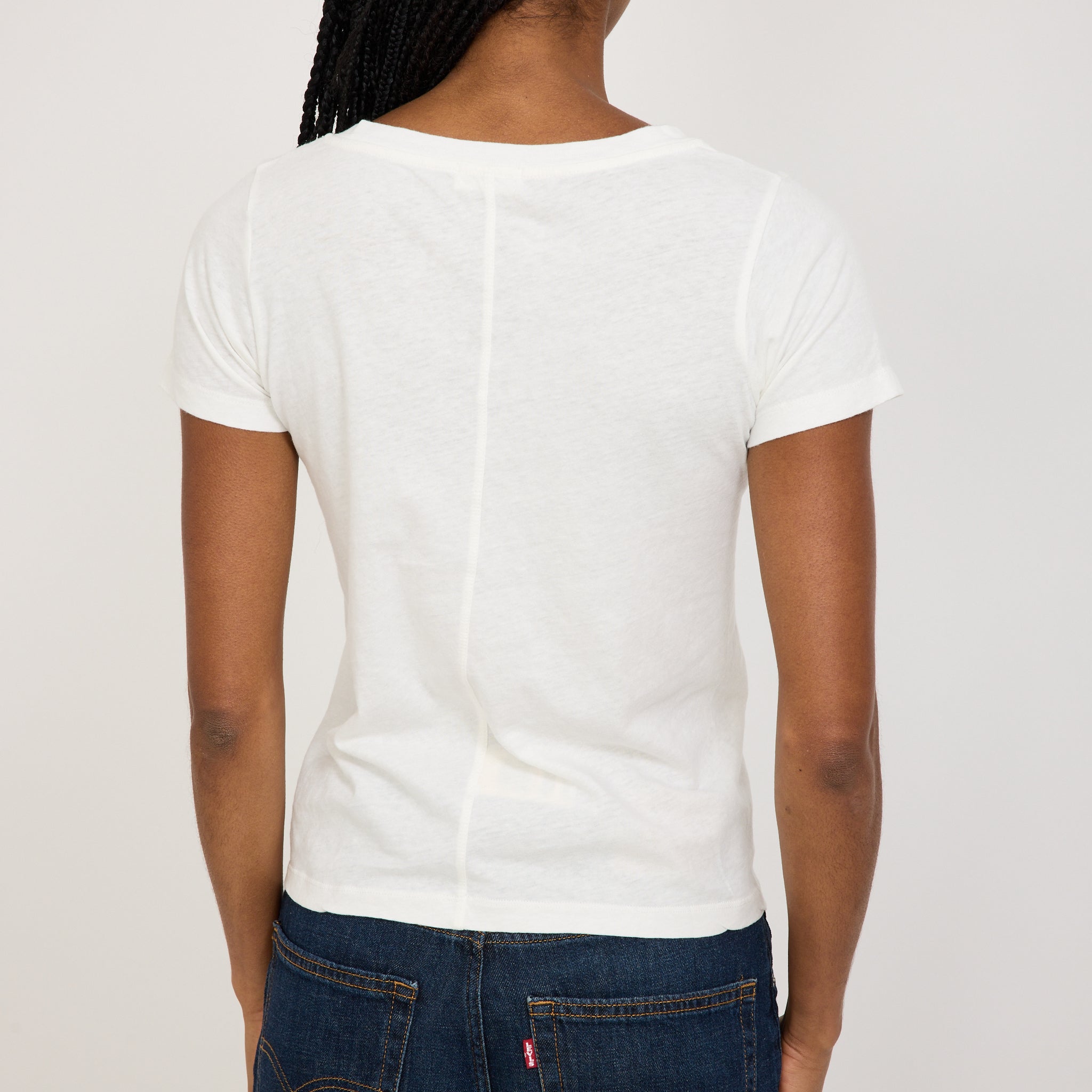 American Vintage | Gamipy V Neck T-Shirt White | Maplestore