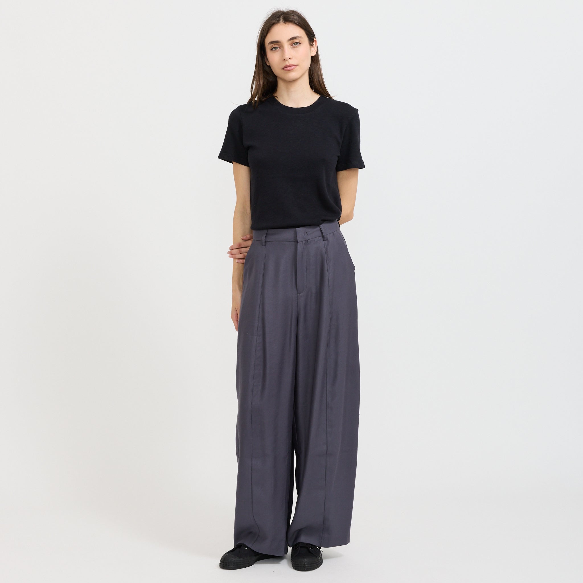 Lanow High Waist Balloon Pants Foggy