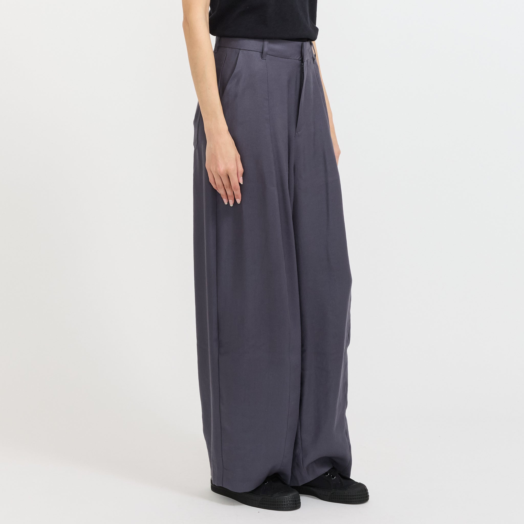 Lanow High Waist Balloon Pants Foggy