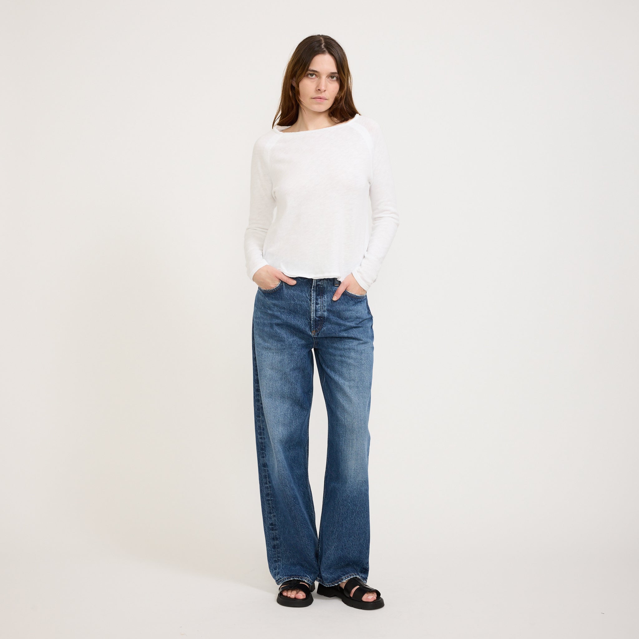 American Vintage | Sonoma L/S T-Shirt White | Maplestore