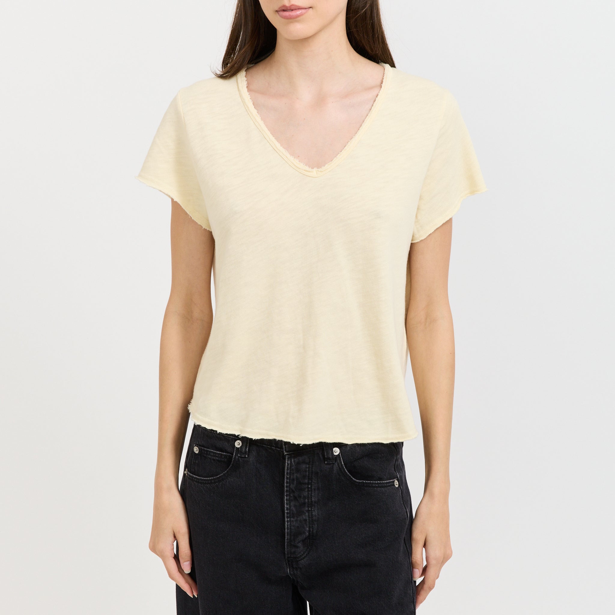 Sonoma V-Neck T-Shirt Vintage Vanilla