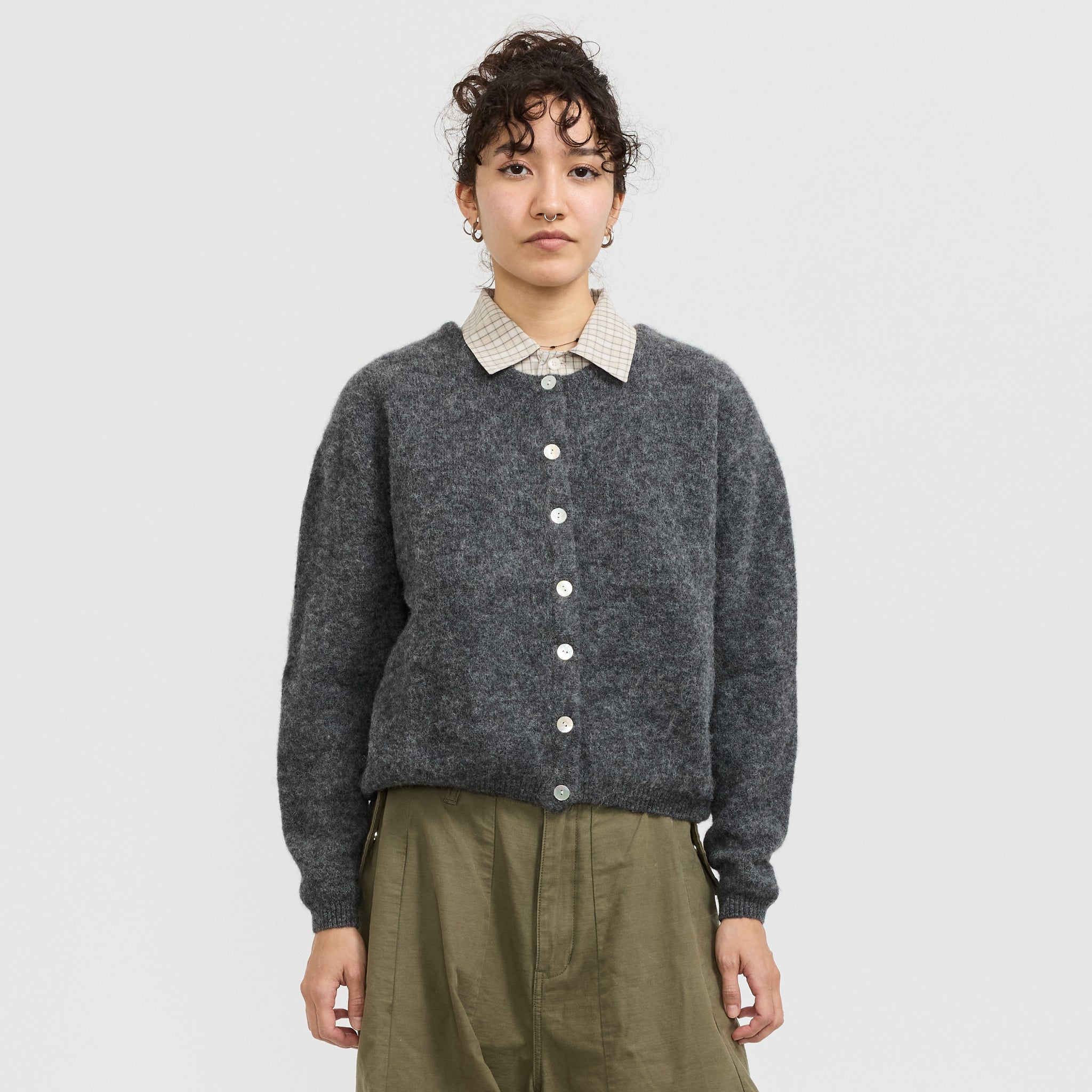 American Vintage Vitow Cardigan Steel Melange Maplestore