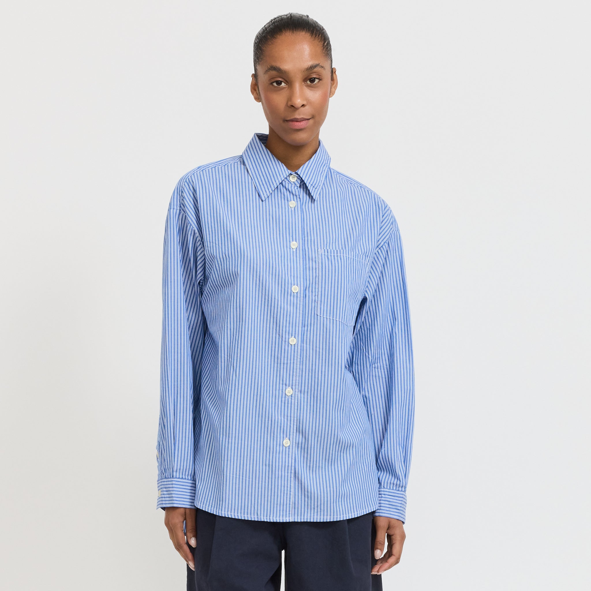 Zatybay Shirt Aqua Stripes