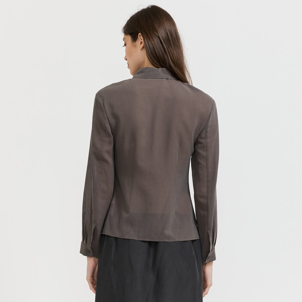 Sheer Cotton Shirt Grey
