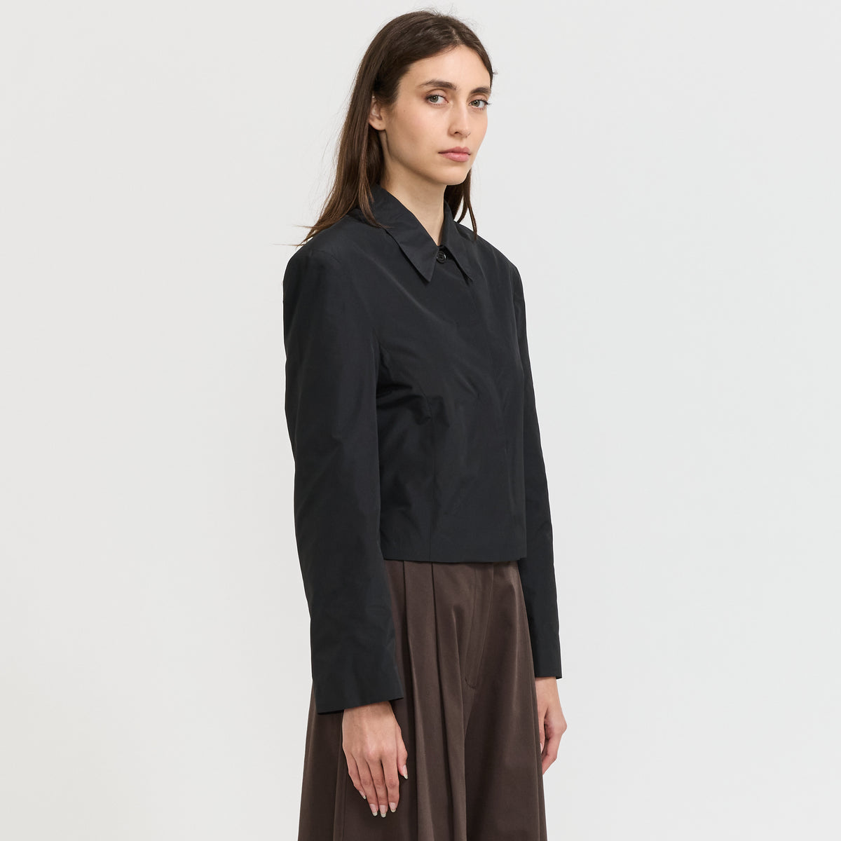 Silk Taffeta Jacket Black