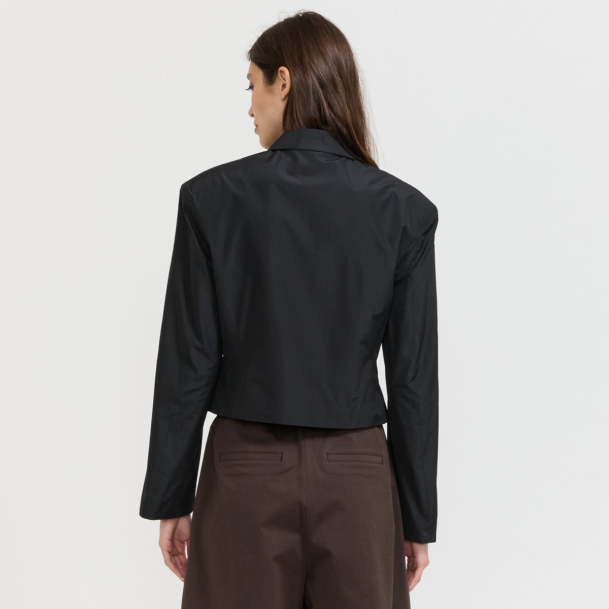 Silk Taffeta Jacket Black