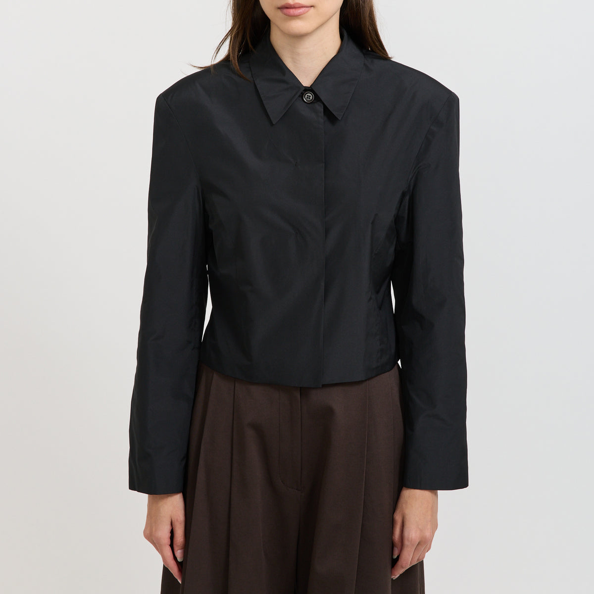 Silk Taffeta Jacket Black