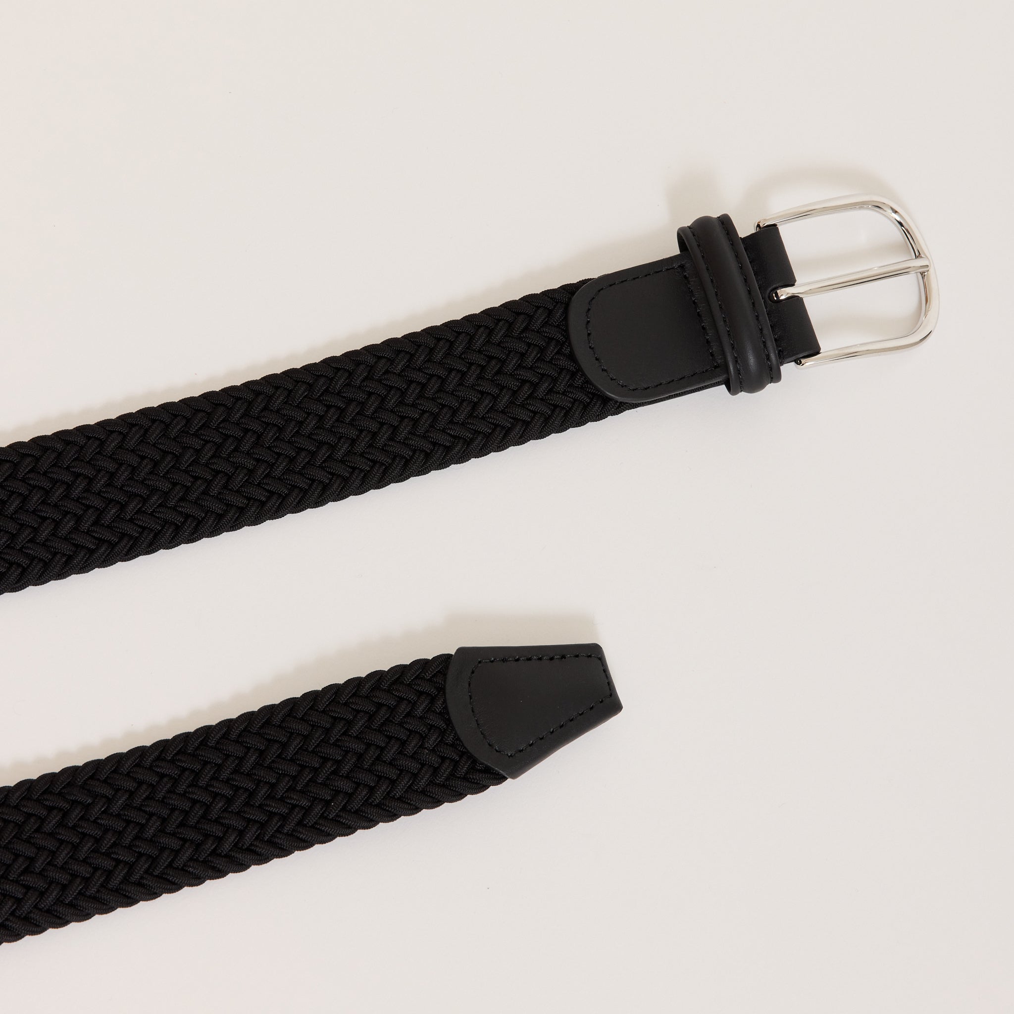 Classic Elastic Woven Belt Black