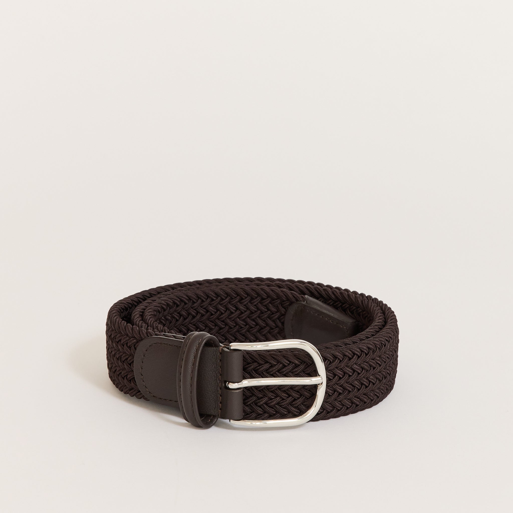 Classic Elastic Woven Belt Brown