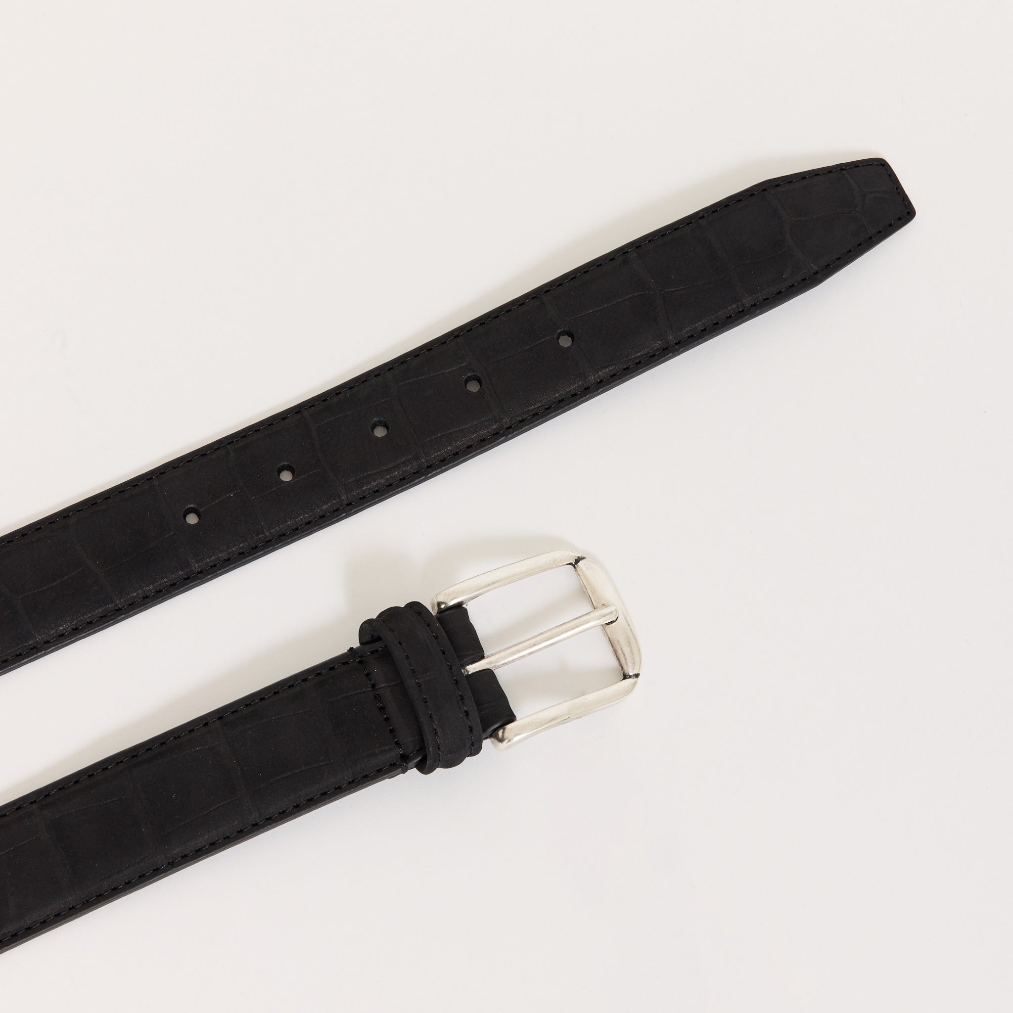 Classic Suede Belt Black