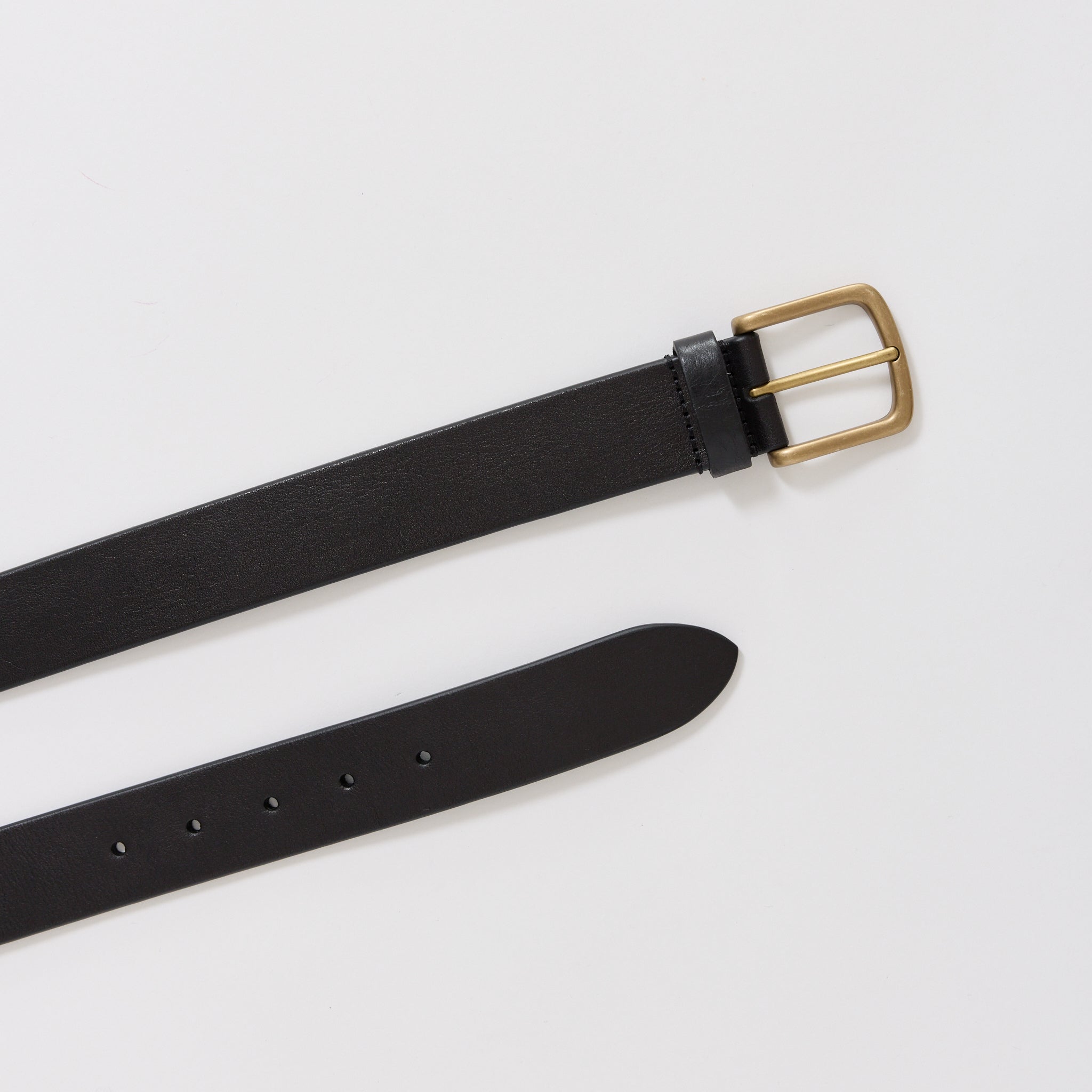 Semi Formal Belt Black Brass Buckle