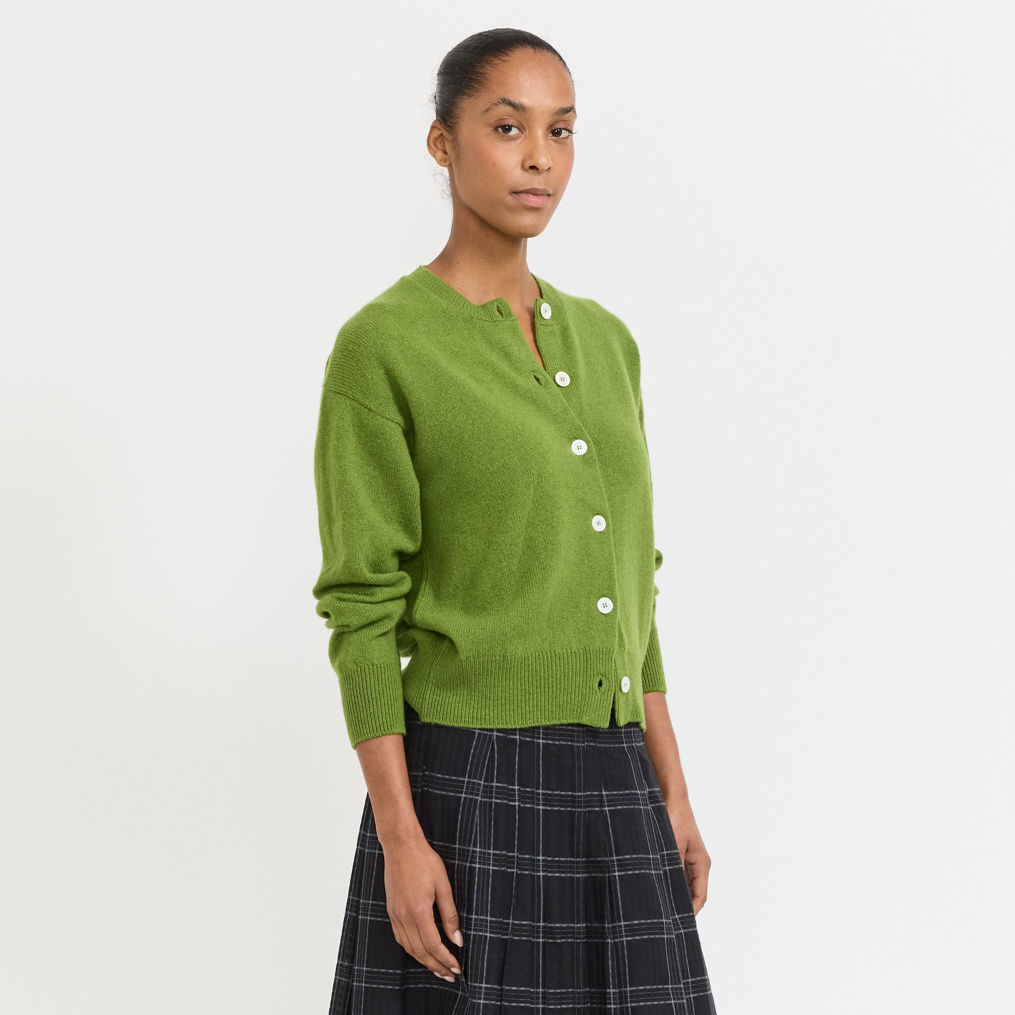 Ada Crewneck Cardigan Green